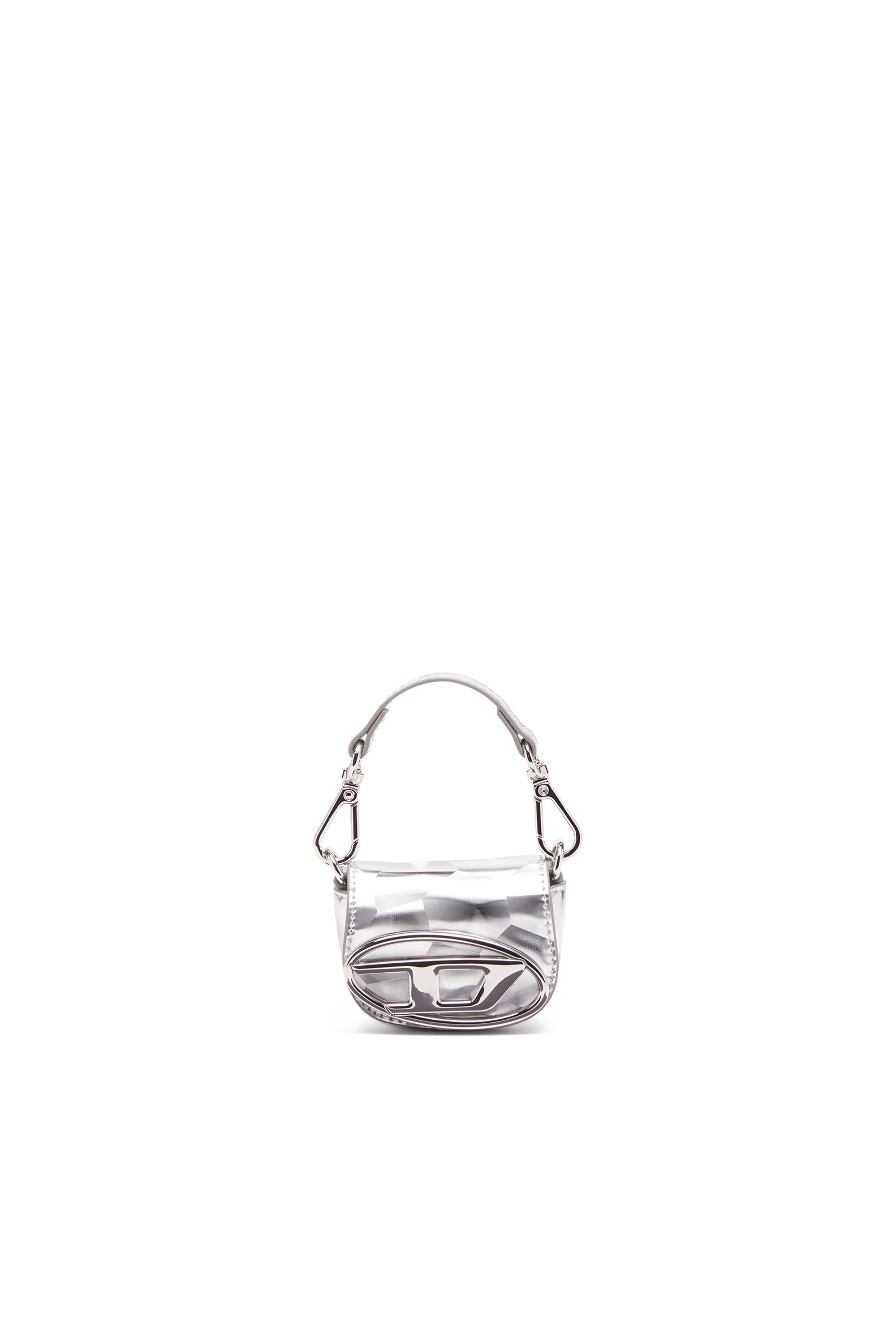 Diesel - 1DR XXS, Woman's Iconic micro bag charm with mirror effect in Silver - 5