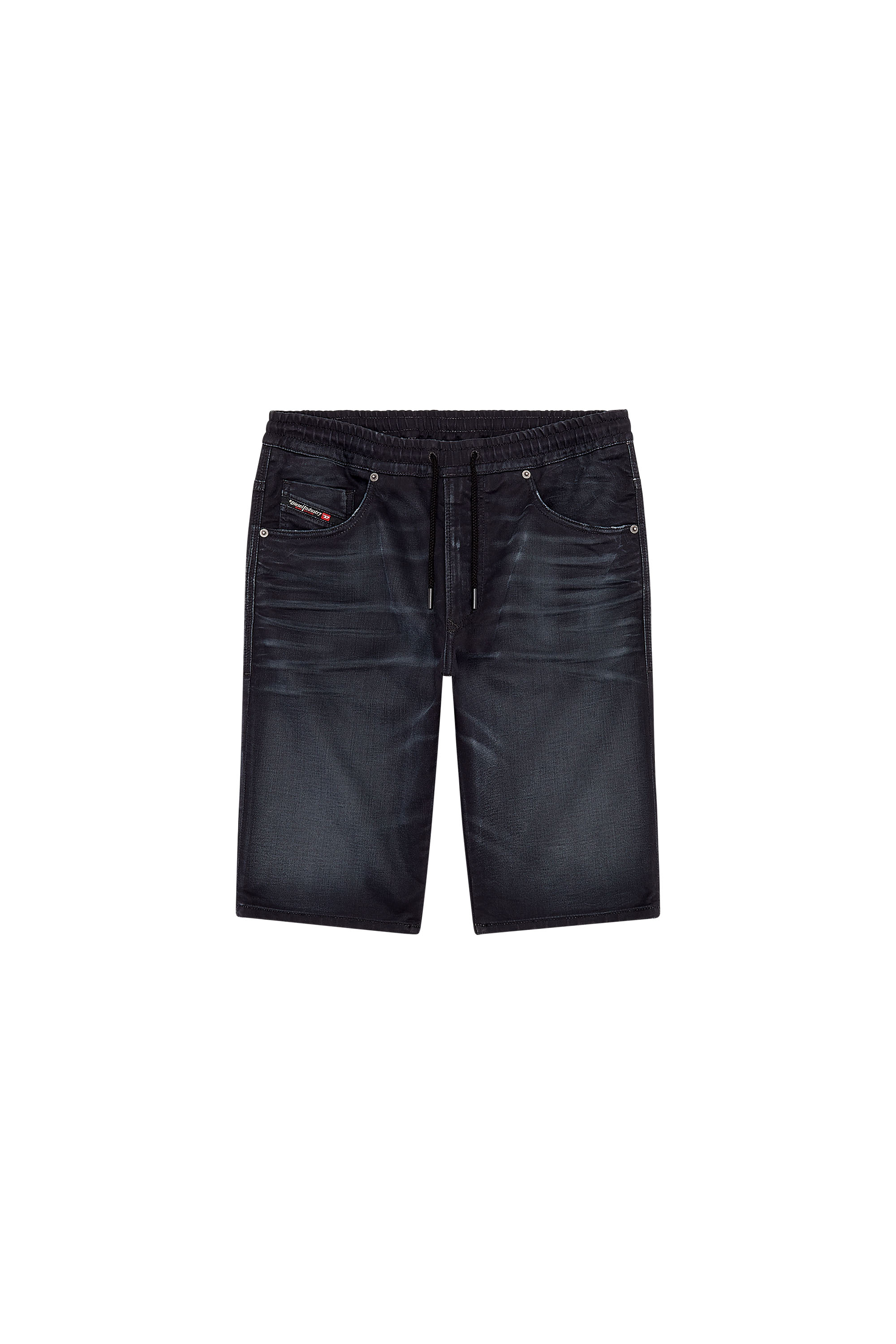 Diesel - 2033 D-KROOLEY-SHORT JOGG, Man's Chino shorts in JoggJeans in Black - 5