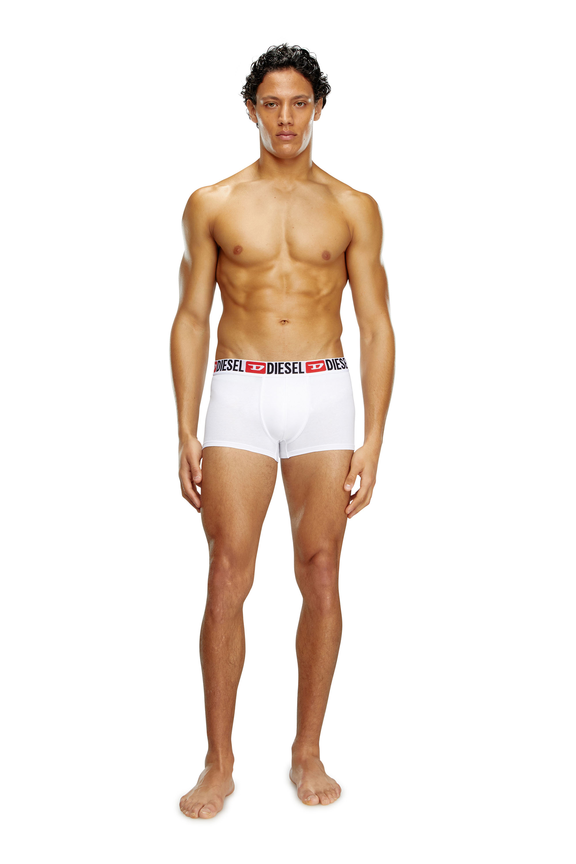 Diesel - UMBX-DAMIENTHREEPACK, Set de tres calzoncillos bóxer con logotipo en la cintura Hombre in Blanco - 4