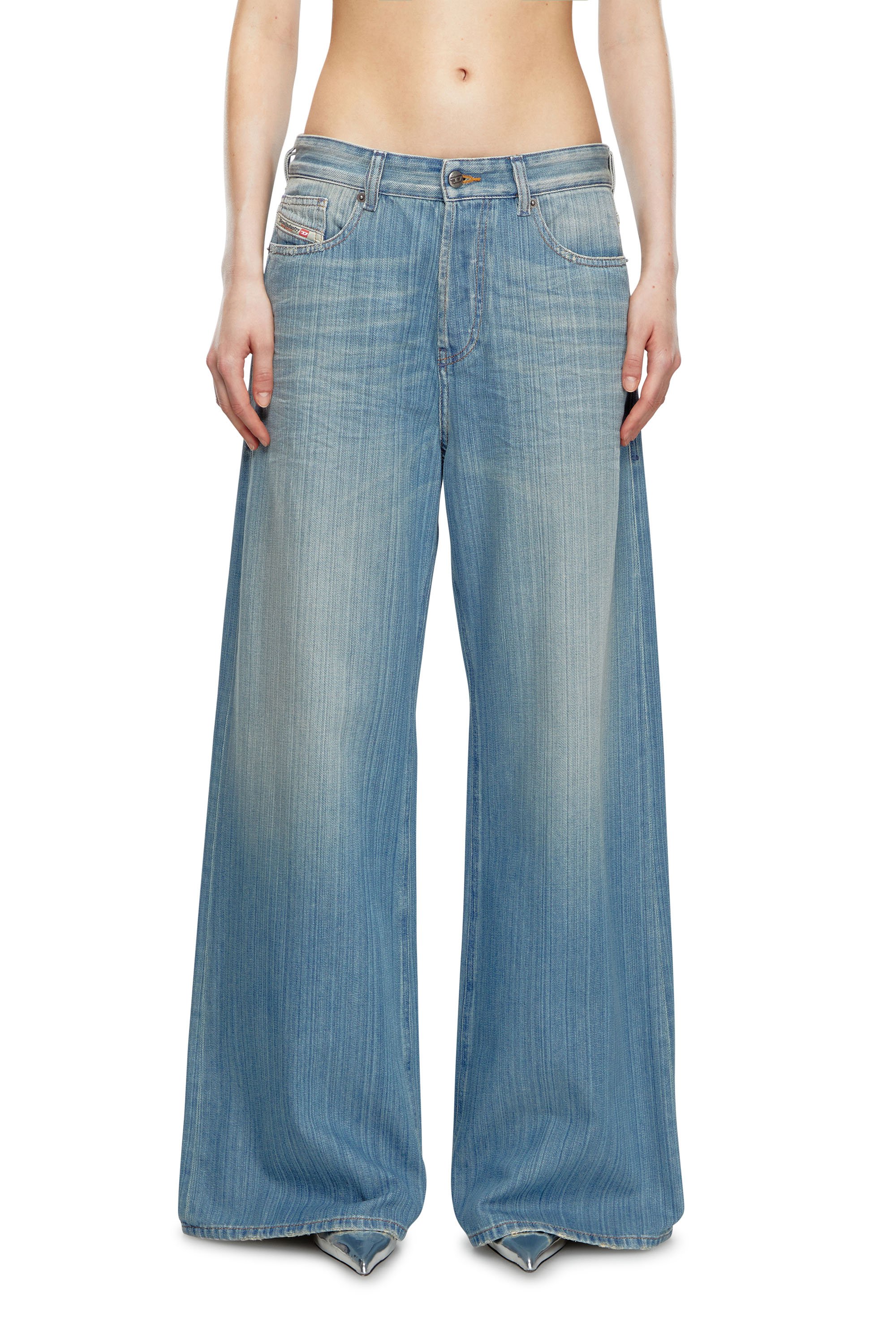 Diesel - Woman's Relaxed Jeans 1996 D-Sire 09J87, Medium blue - 1