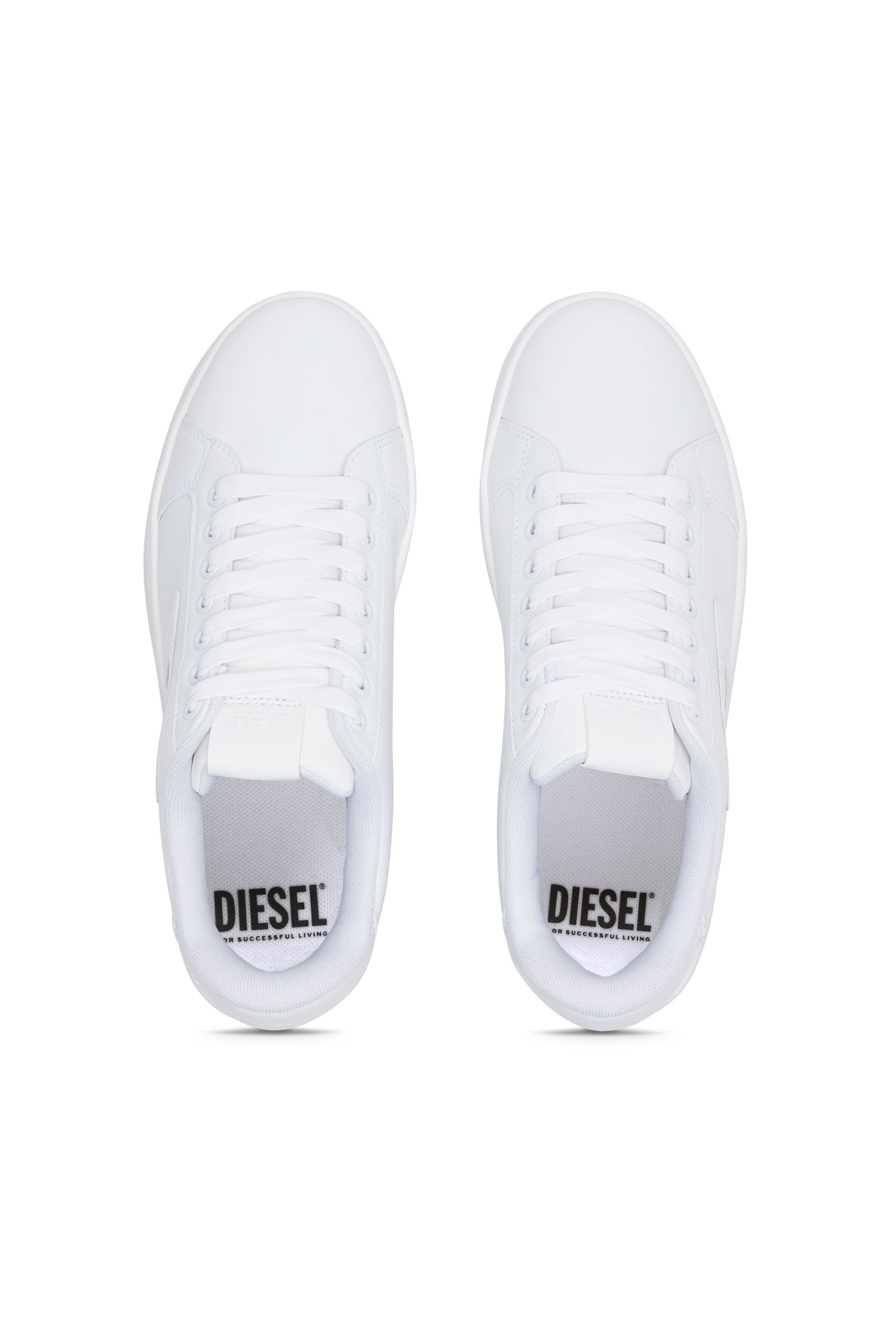 Diesel - S-ATHENE BOLD X, Woman's S-Athene Bold-Flatform sneakers in leather in White - 5