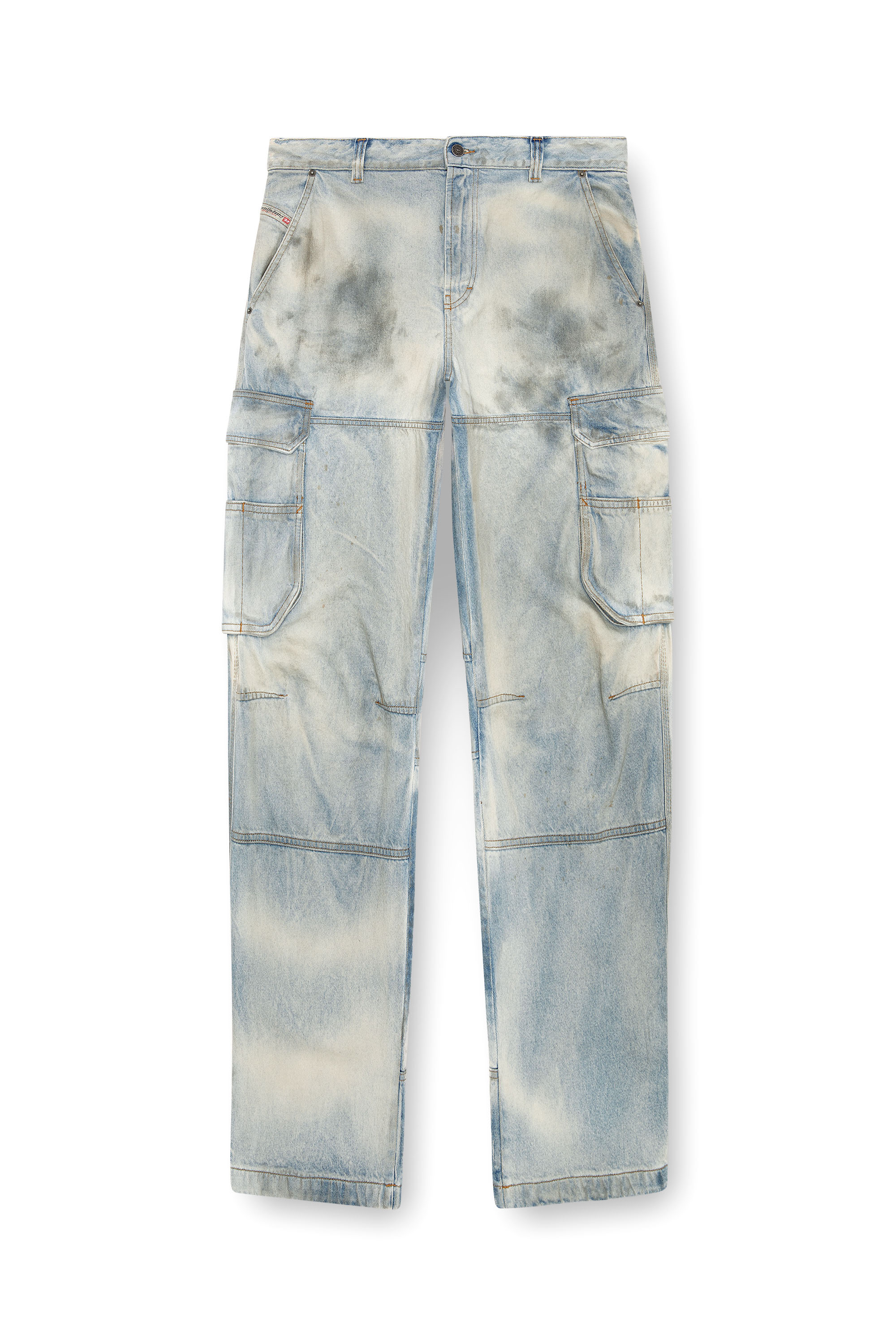 Diesel - Man's Relaxed Jeans D-Fish 0CBDJ, Light Blue - 3