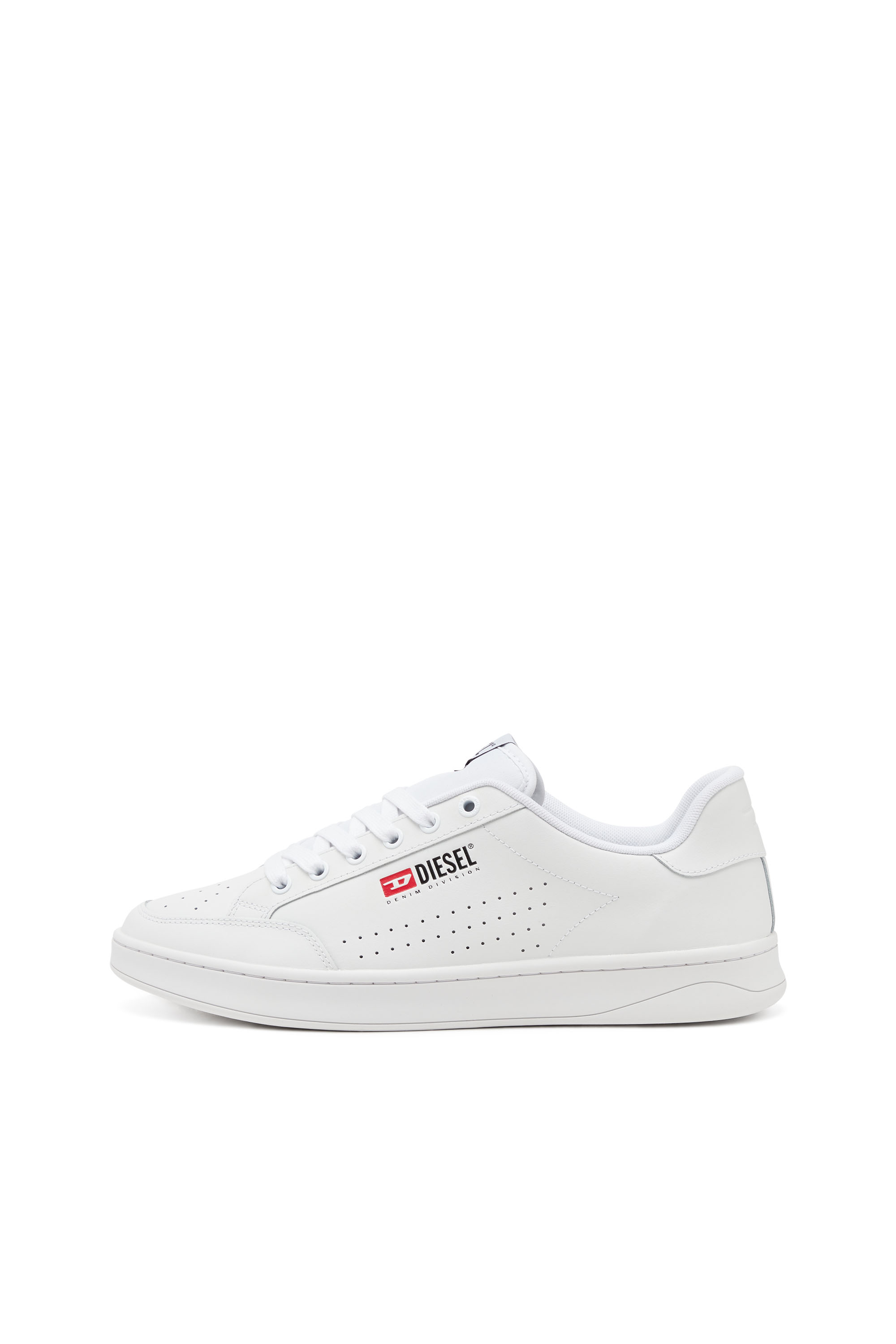 Diesel - S-ATHENE VTG, Man's S-Athene-Low-top sneakers in leather and nylon in White - 7