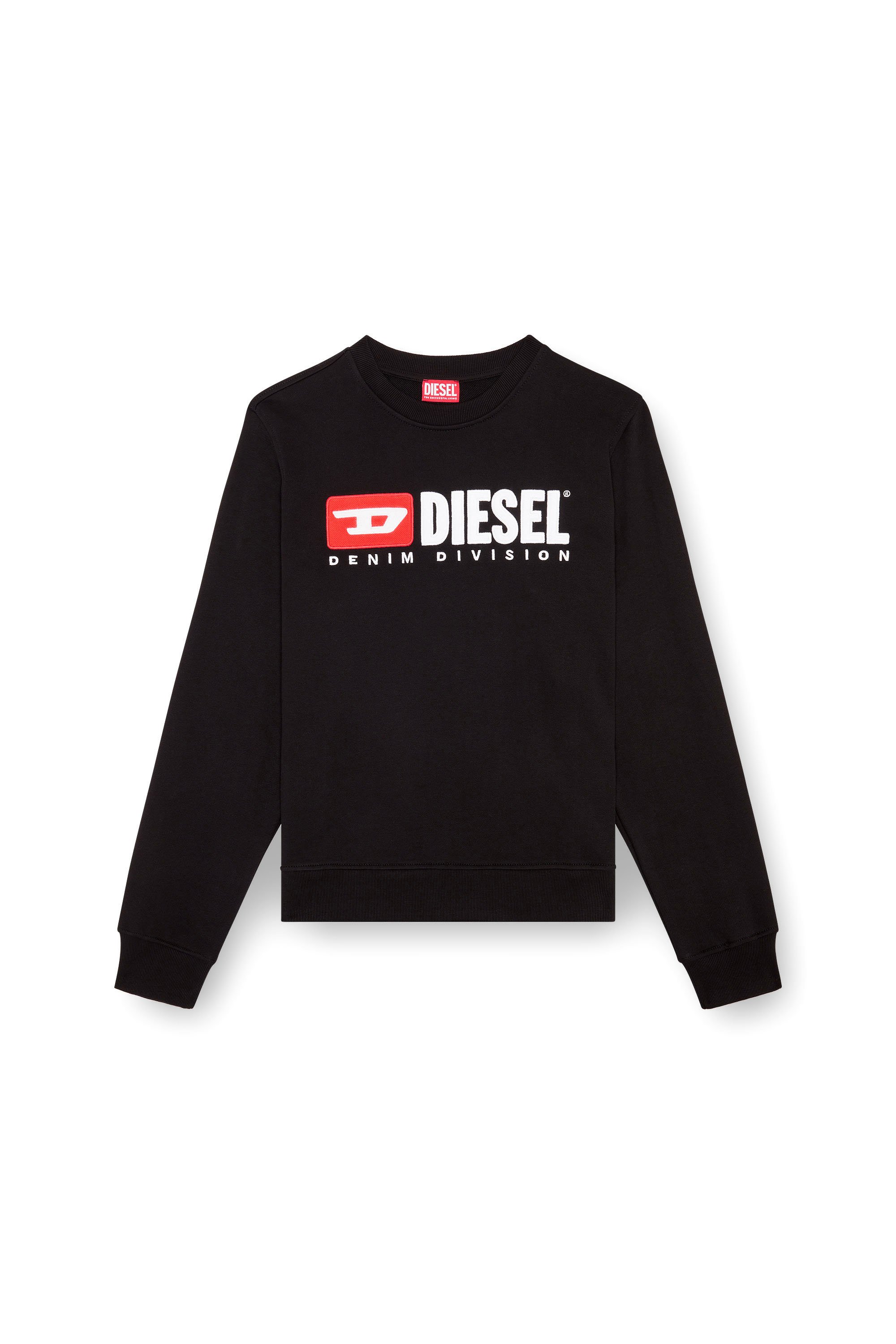 Diesel - S-BOXT-DIV, Sudadera con logotipo Denim Division Hombre in Negro - 4