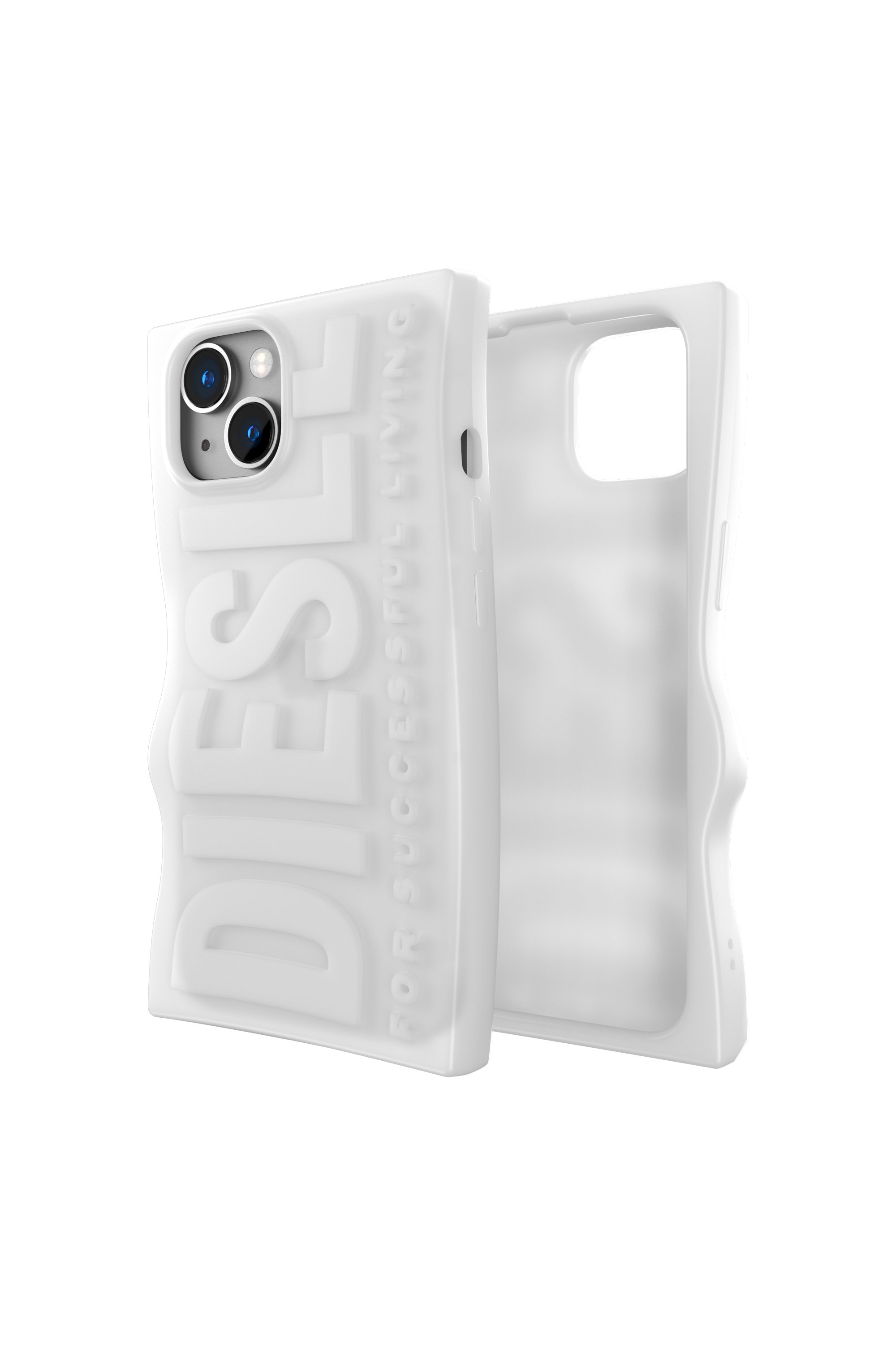 Diesel - 54122 MOULDED CASE, Funda D By iPhone 13/iPhone 14 Unisex in Blanco - 1