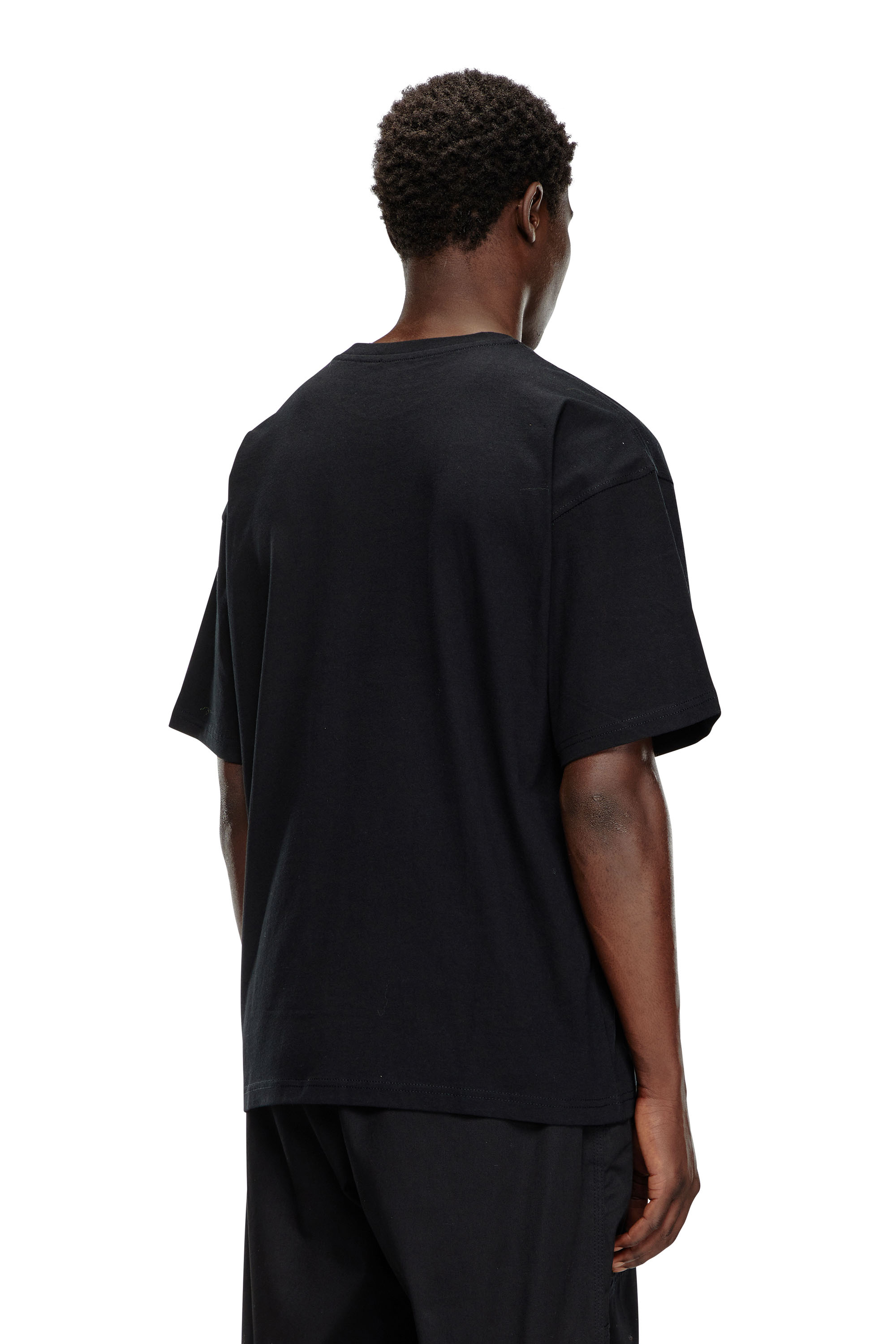 Diesel - T-BOXT-LAB, Man's T-shirt with jacquard logo patch in Black - 2