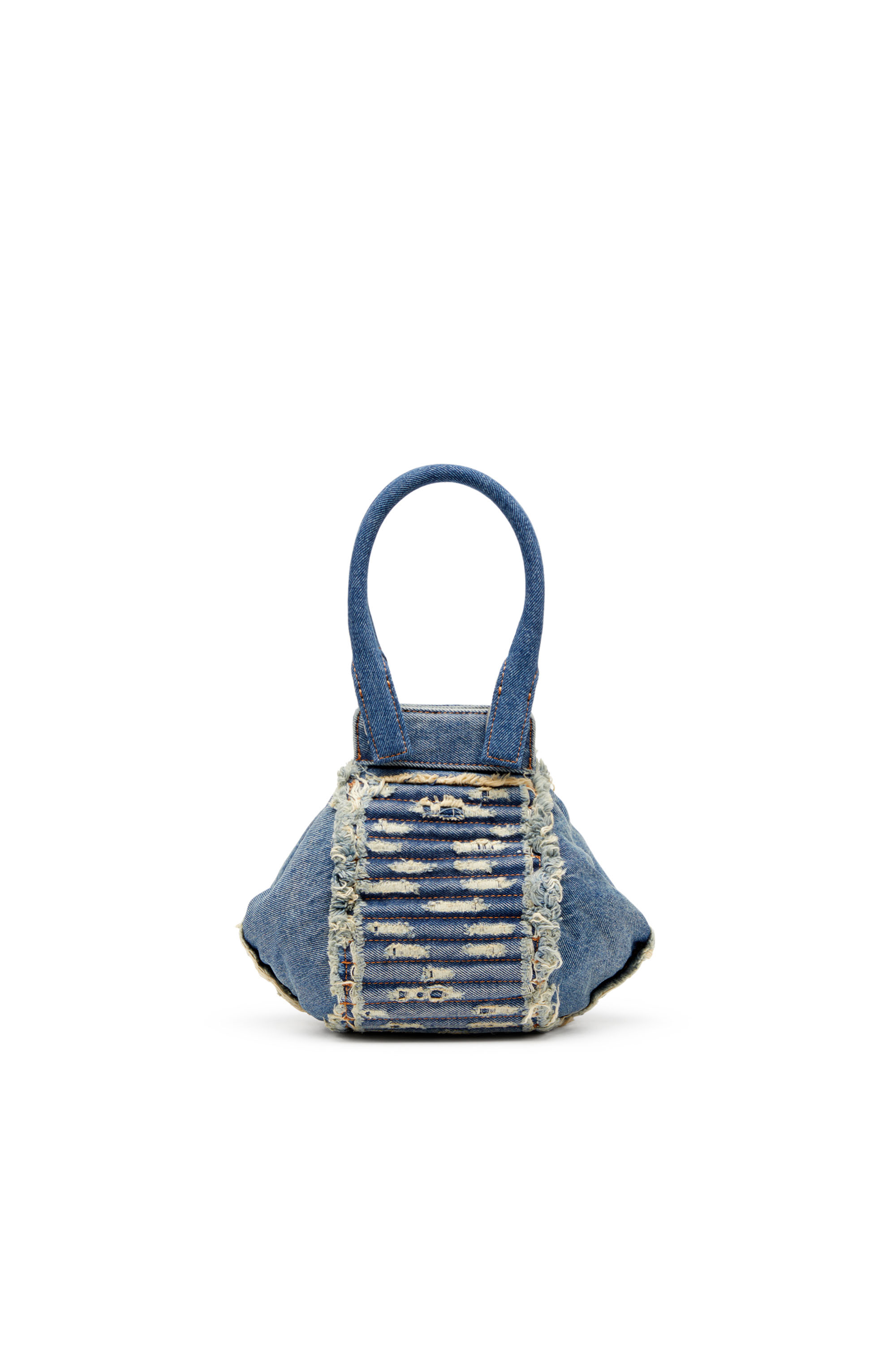 Diesel - D-VINA-XS, D-Vina-Xs-Bolso de mano de denim acolchado y desgastado Mujer in Azul marino - 2