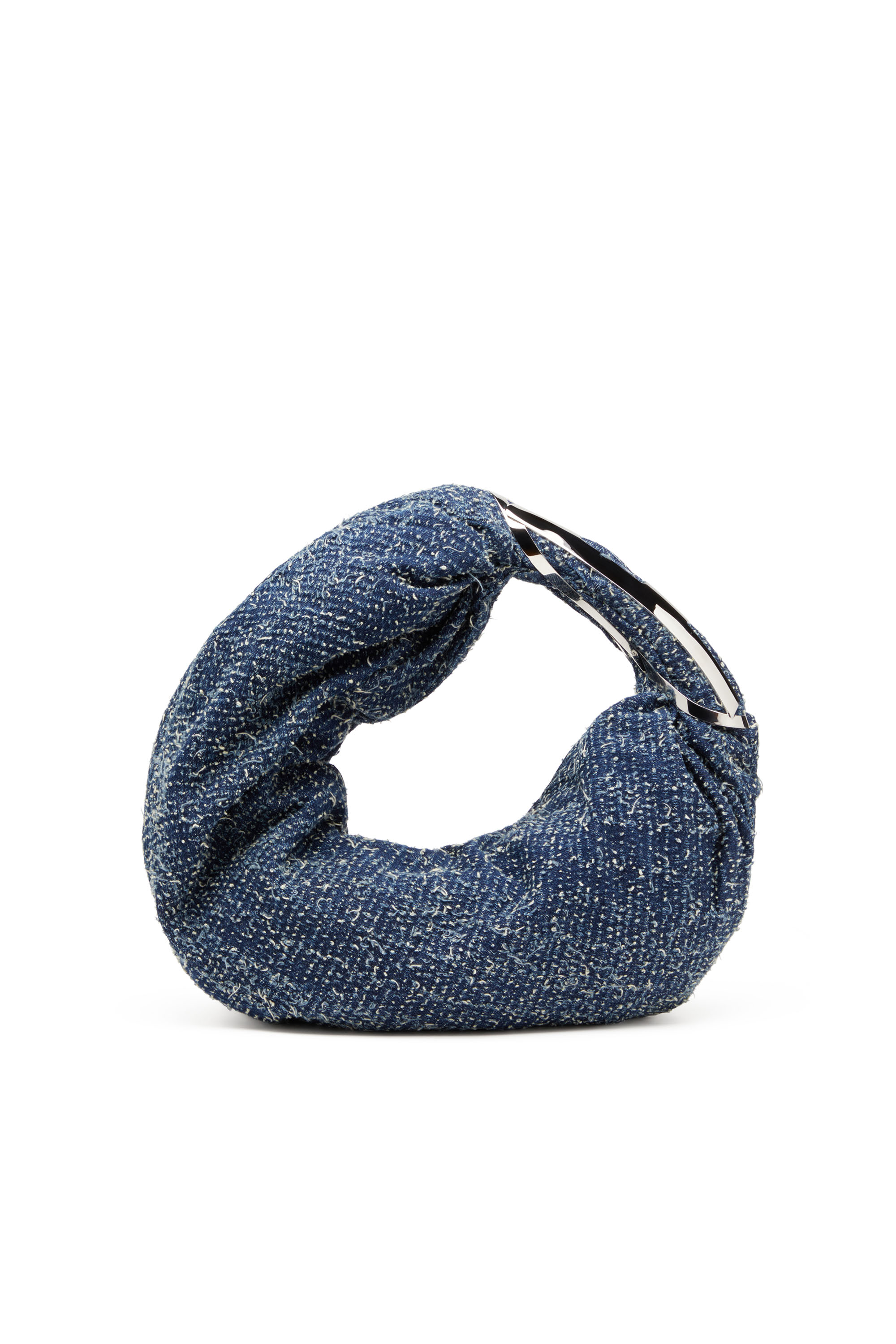 Diesel - GRAB-D HOBO S, Grab-D S-Bolso hobo en denim bouclé Mujer in Azul marino - 2