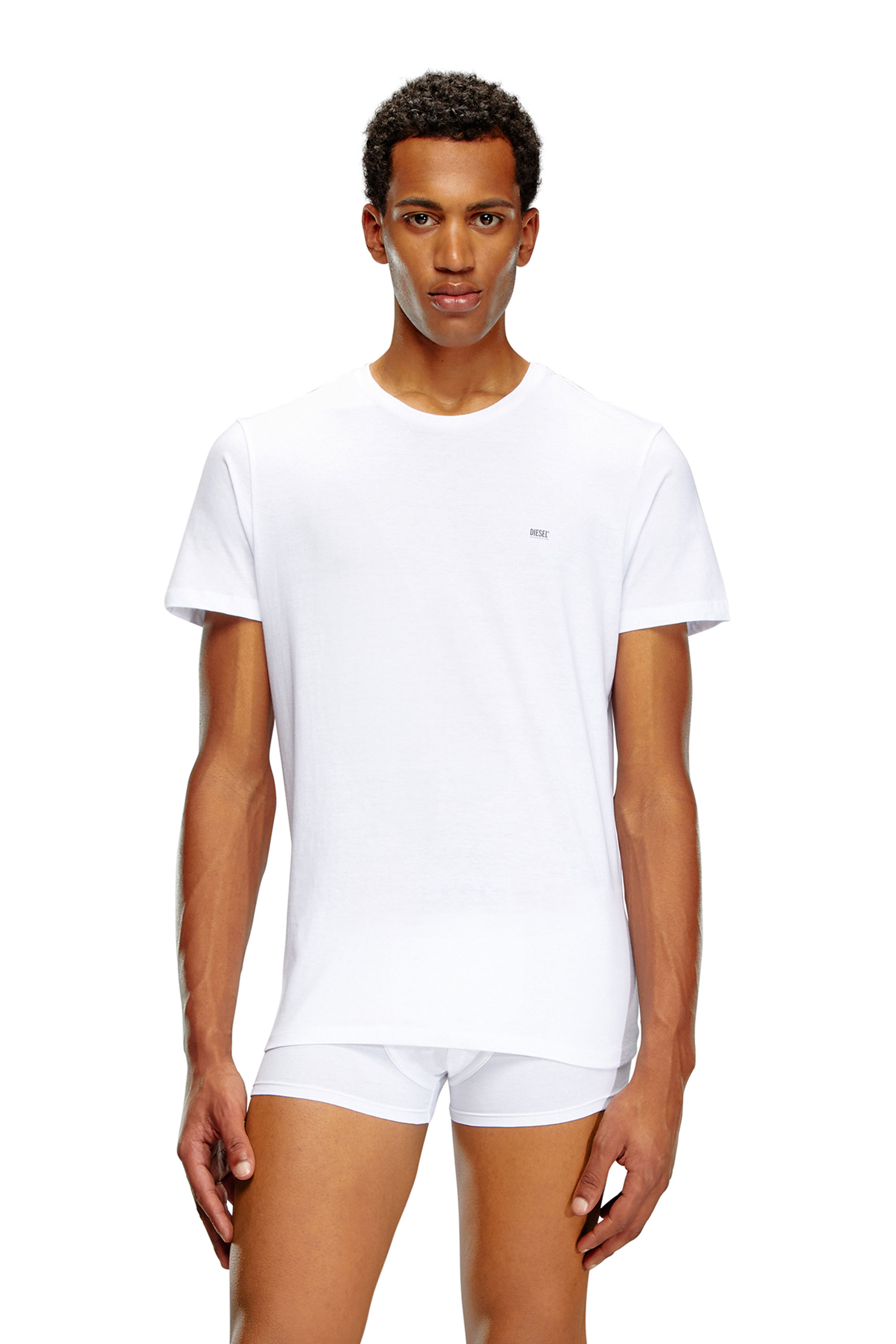 Diesel - UMTEE-JAKETHREEPACK, Man's Three-pack crew-neck T-shirts in White - 2