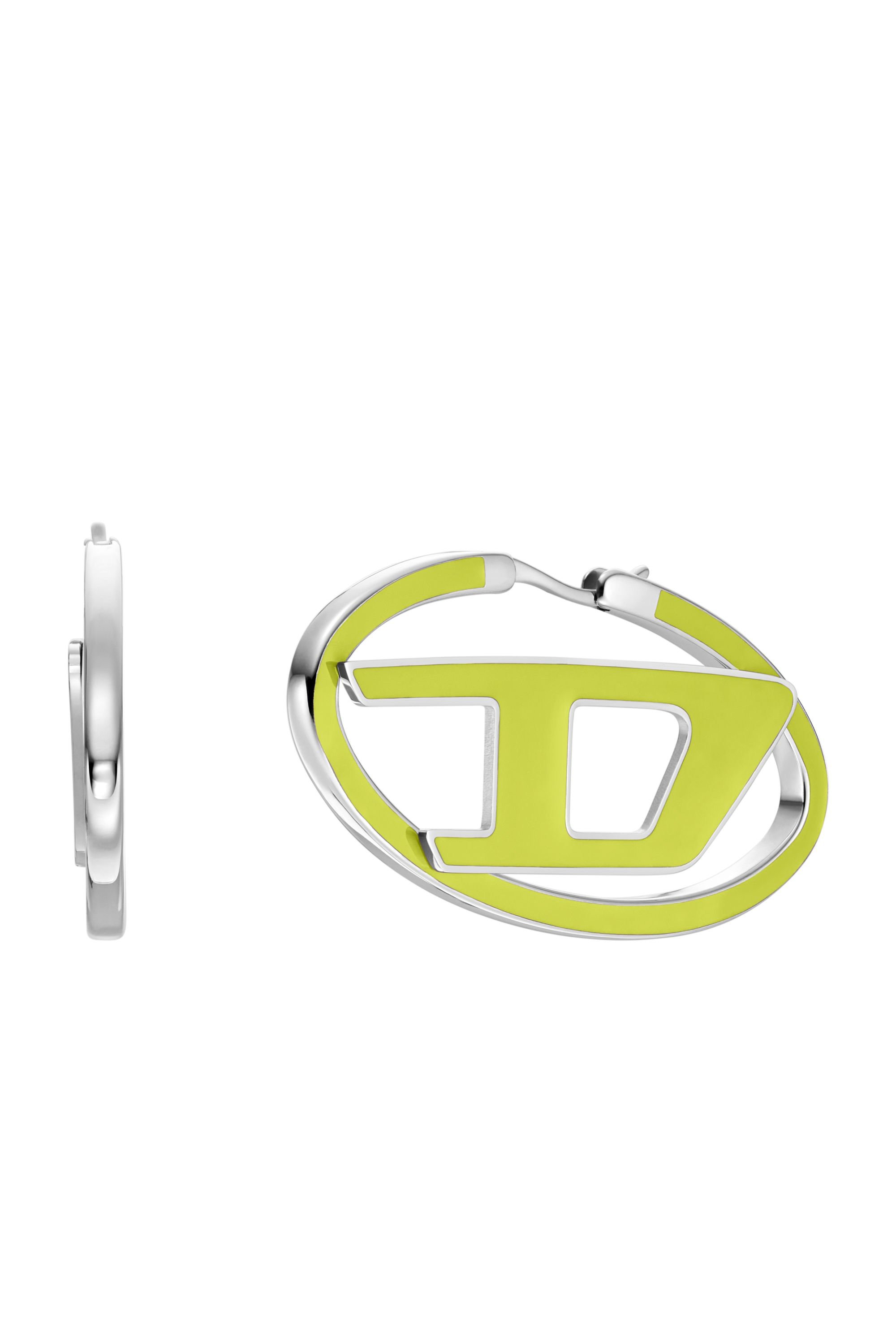 Diesel - DX1505, Pendientes de aro de acero inoxidable Unisex in Amarillo - 1