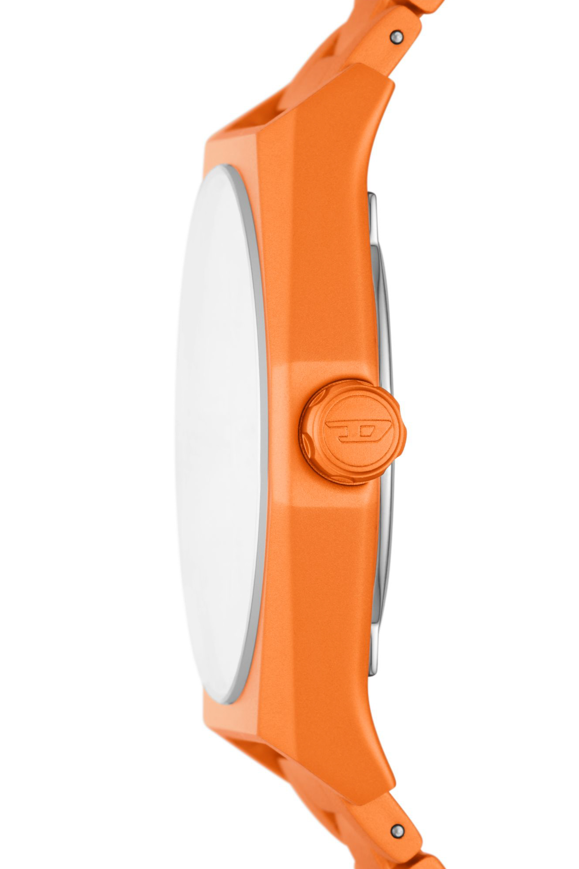 Diesel - DZ2209, Man's Scraper three-hand orange aluminum watch in Orange - 3