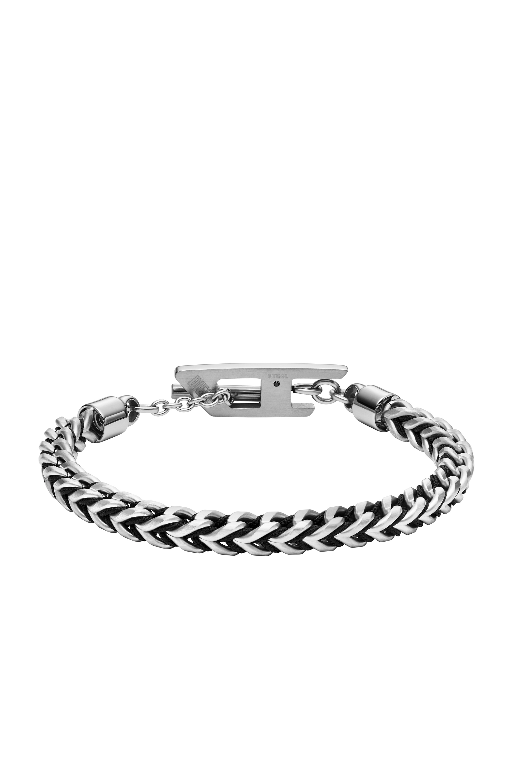 Diesel - DX1540040, Pulsera de cadena tejida de acero inoxidable Unisex in Plateado - 2