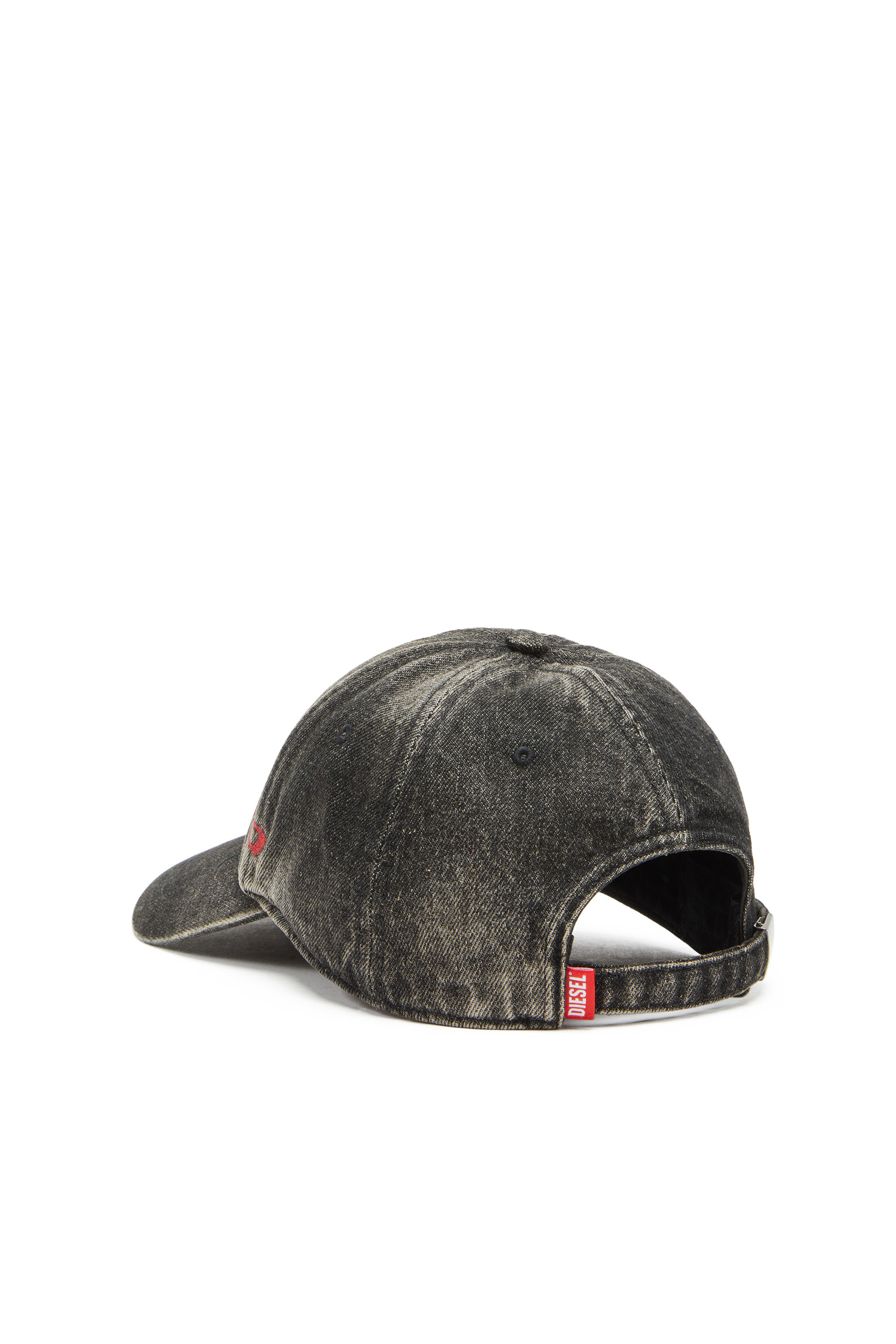 Diesel - C-LUPUS, Man's Baseball cap in washed denim in Black - 2