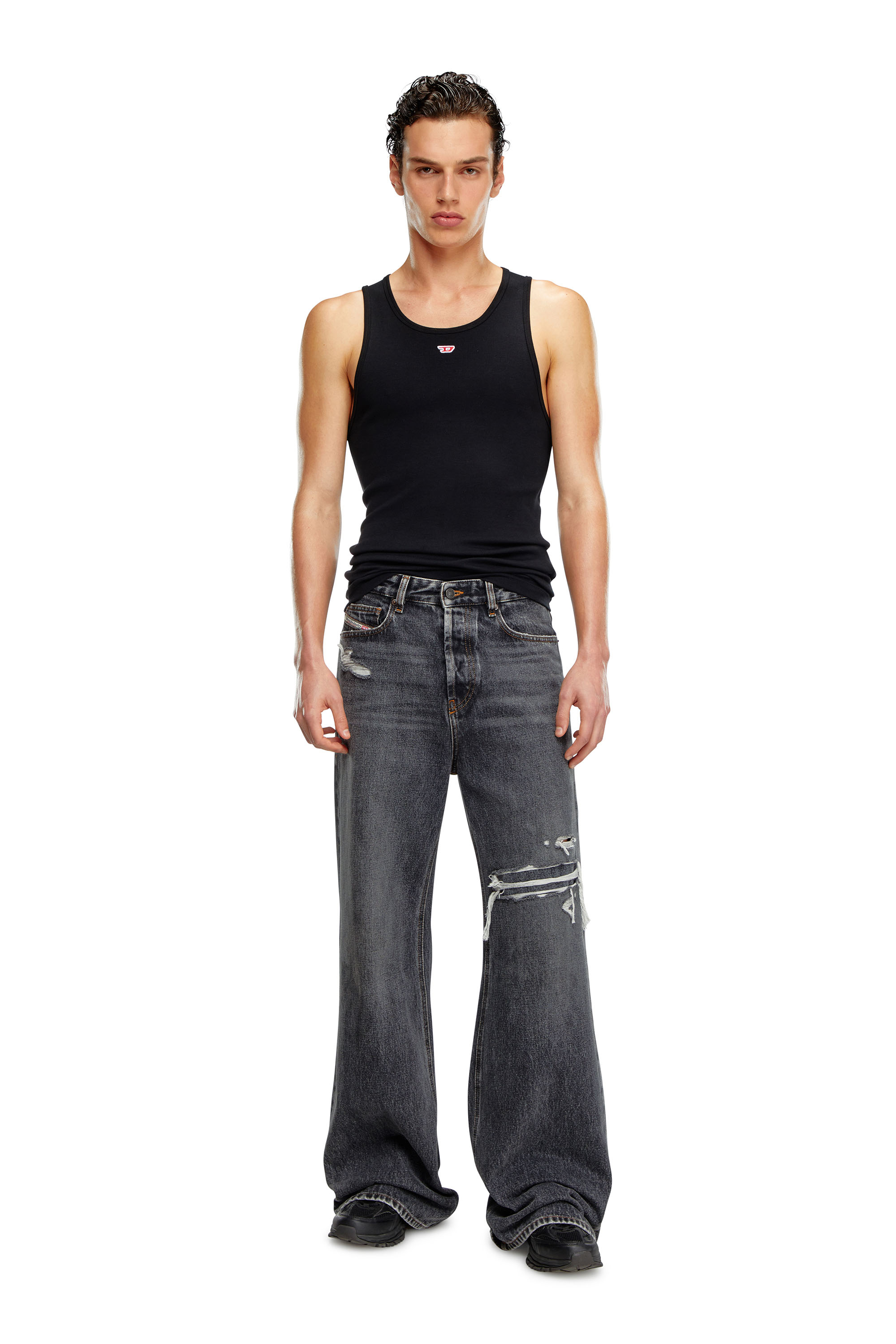 Diesel - Woman's Relaxed Jeans 1996 D-Sire 007F6, Black/Dark grey - 6