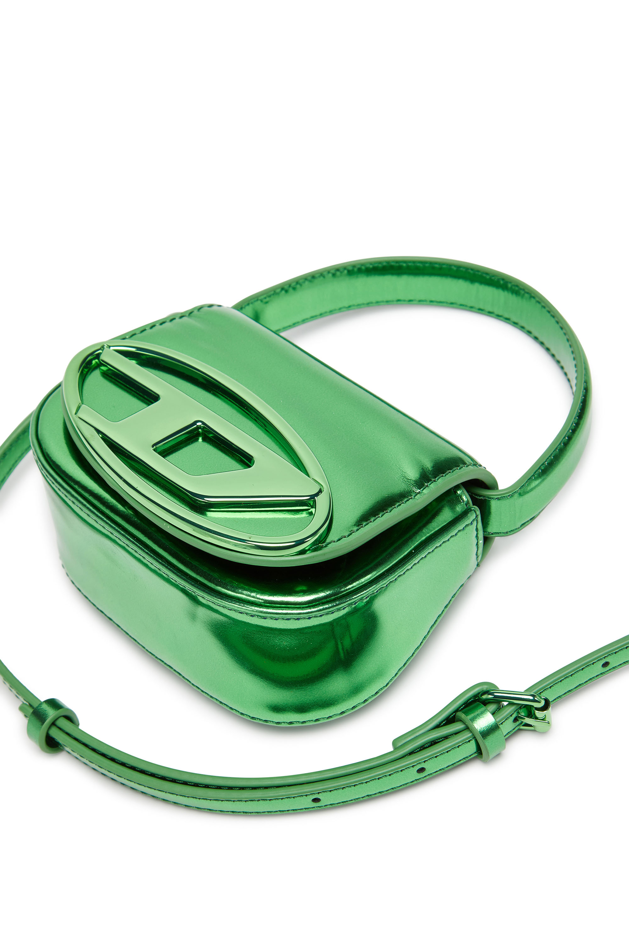 Diesel - 1DR-XS-S, 1DR-XS-S-Mini bolso icónico de cuero espejado Mujer in Verde - 5