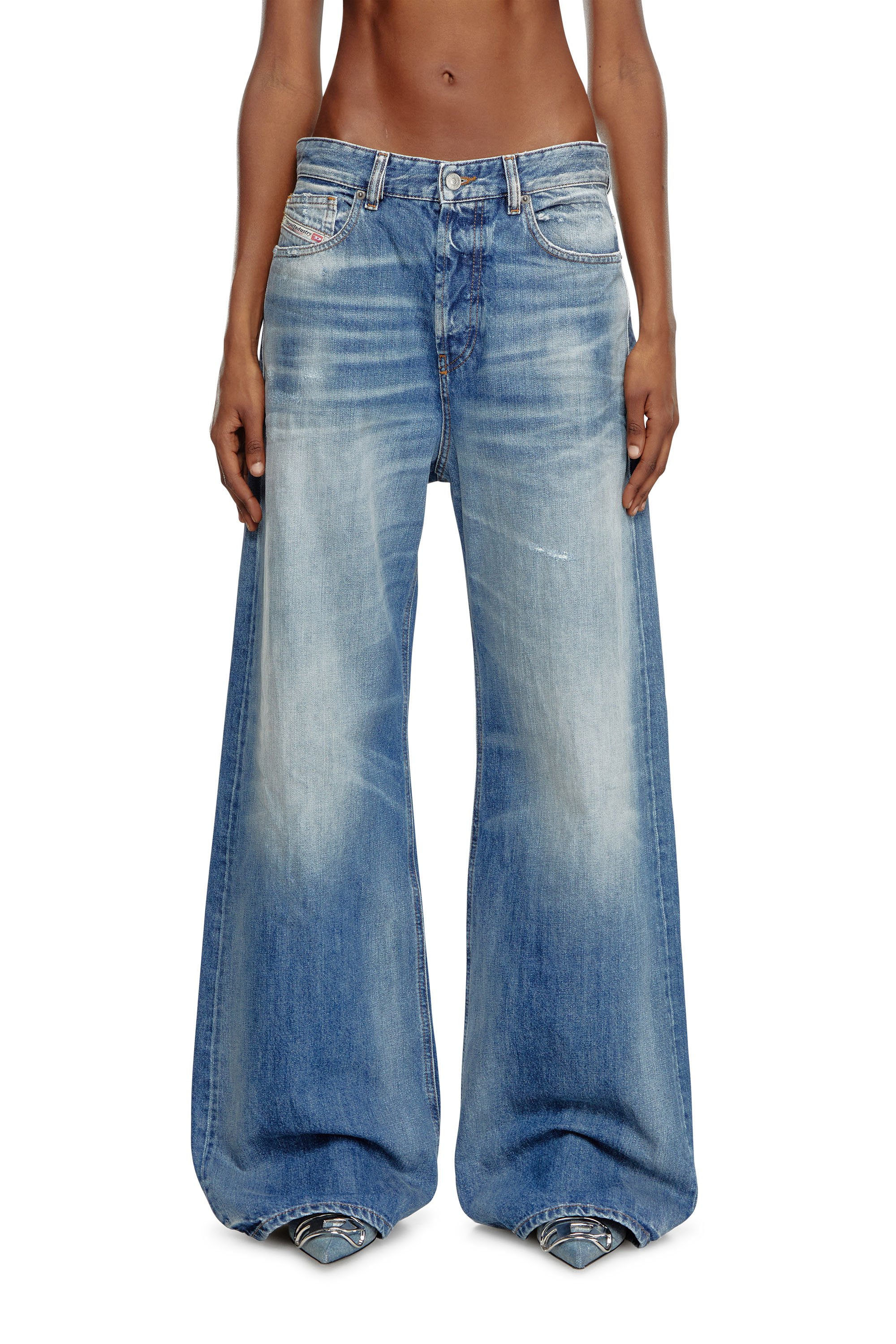 Diesel - Relaxed Jeans 1996 D-Sire 09J86 Mujer, Azul medio - 2