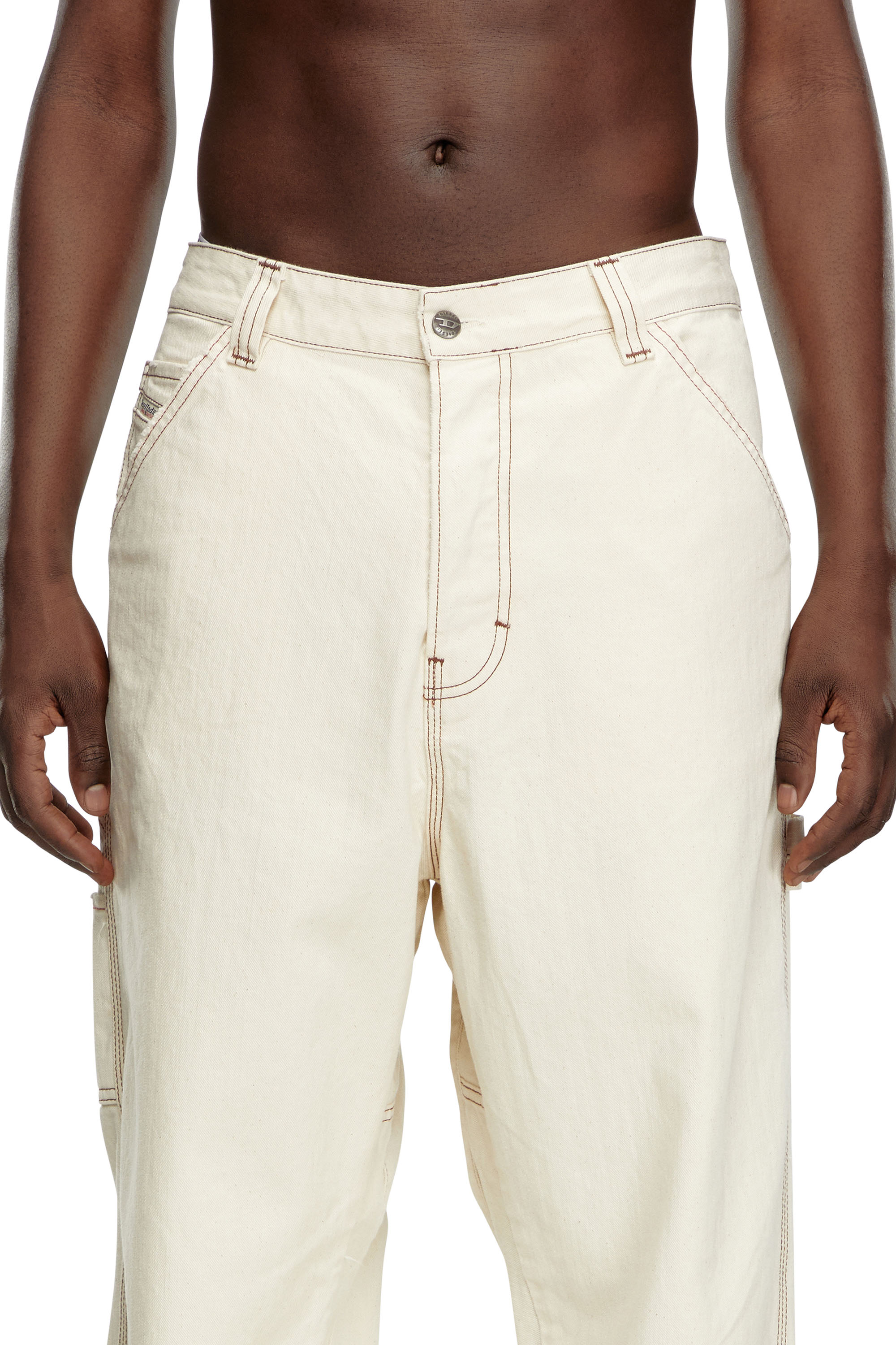 Diesel - Relaxed Jeans D-Livery 0GRDQ Hombre, Blanco - 5