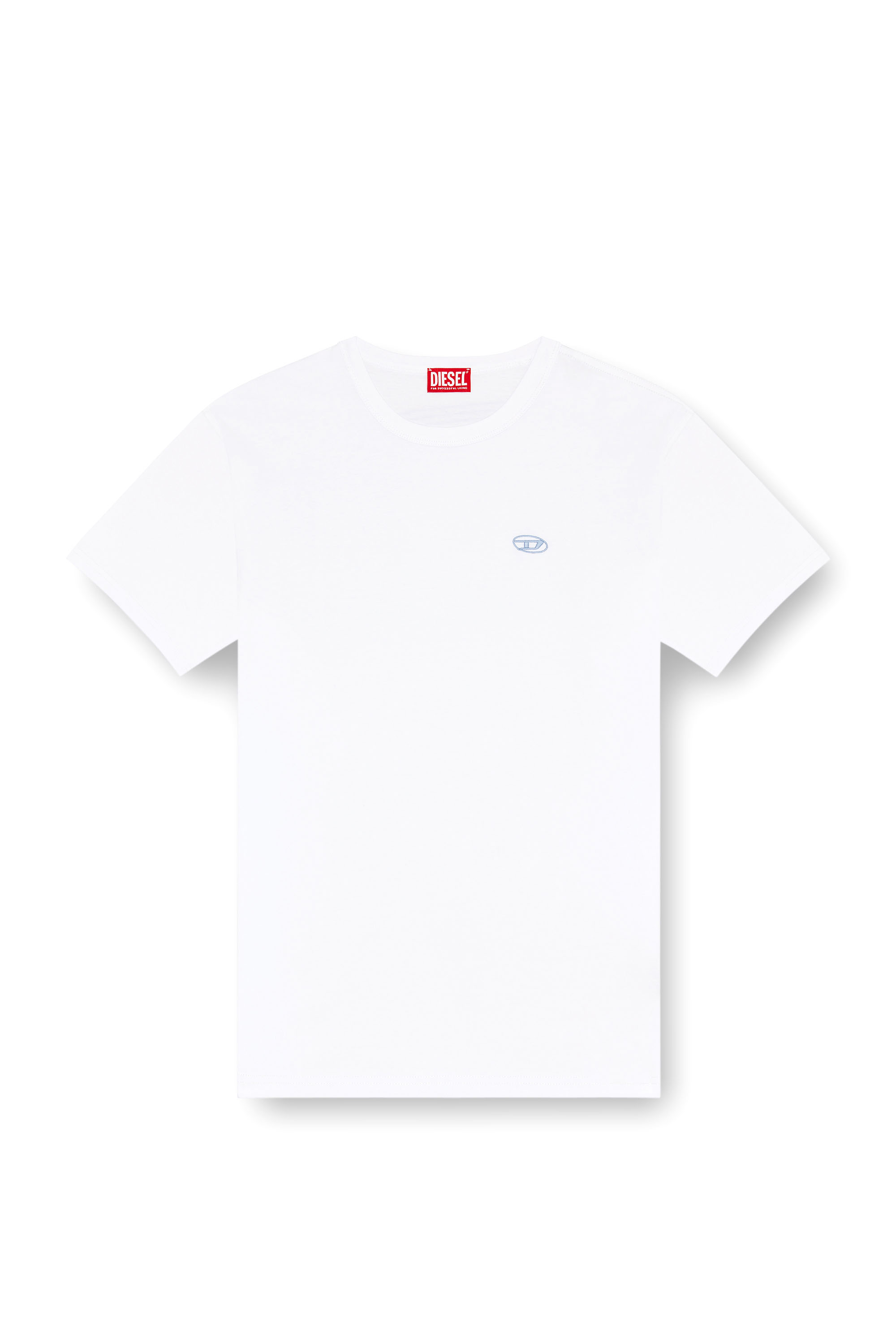 Diesel - T-BOXT-K18, Man's T-shirt with Oval D print and embroidery in White - 4