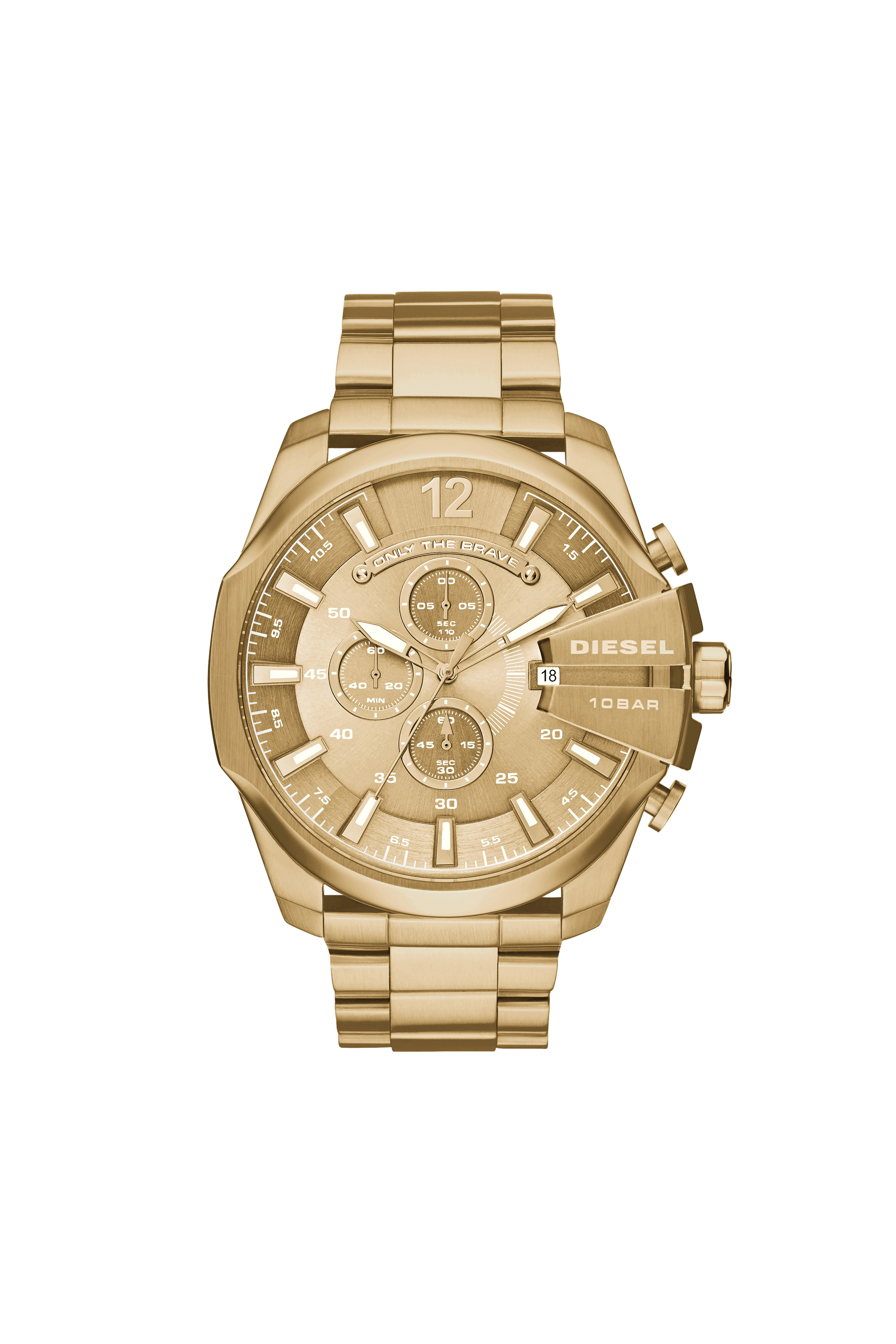 Diesel - DZ4360 MEGA CHIEF, Man's Mega Chief gold-tone watch in Gold - 1