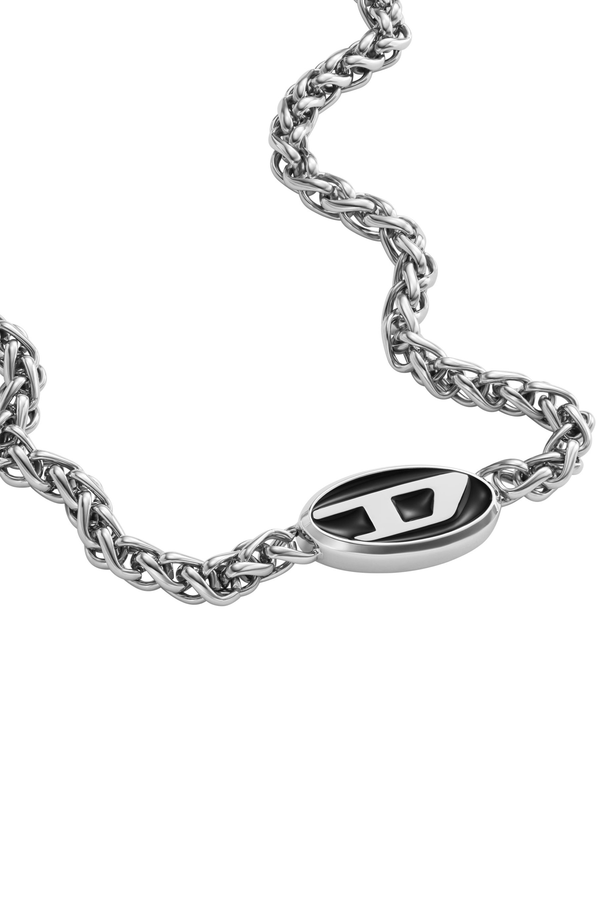 Diesel - DX1470, Unisex's Stainless steel chain necklace in Silver/Black - 1