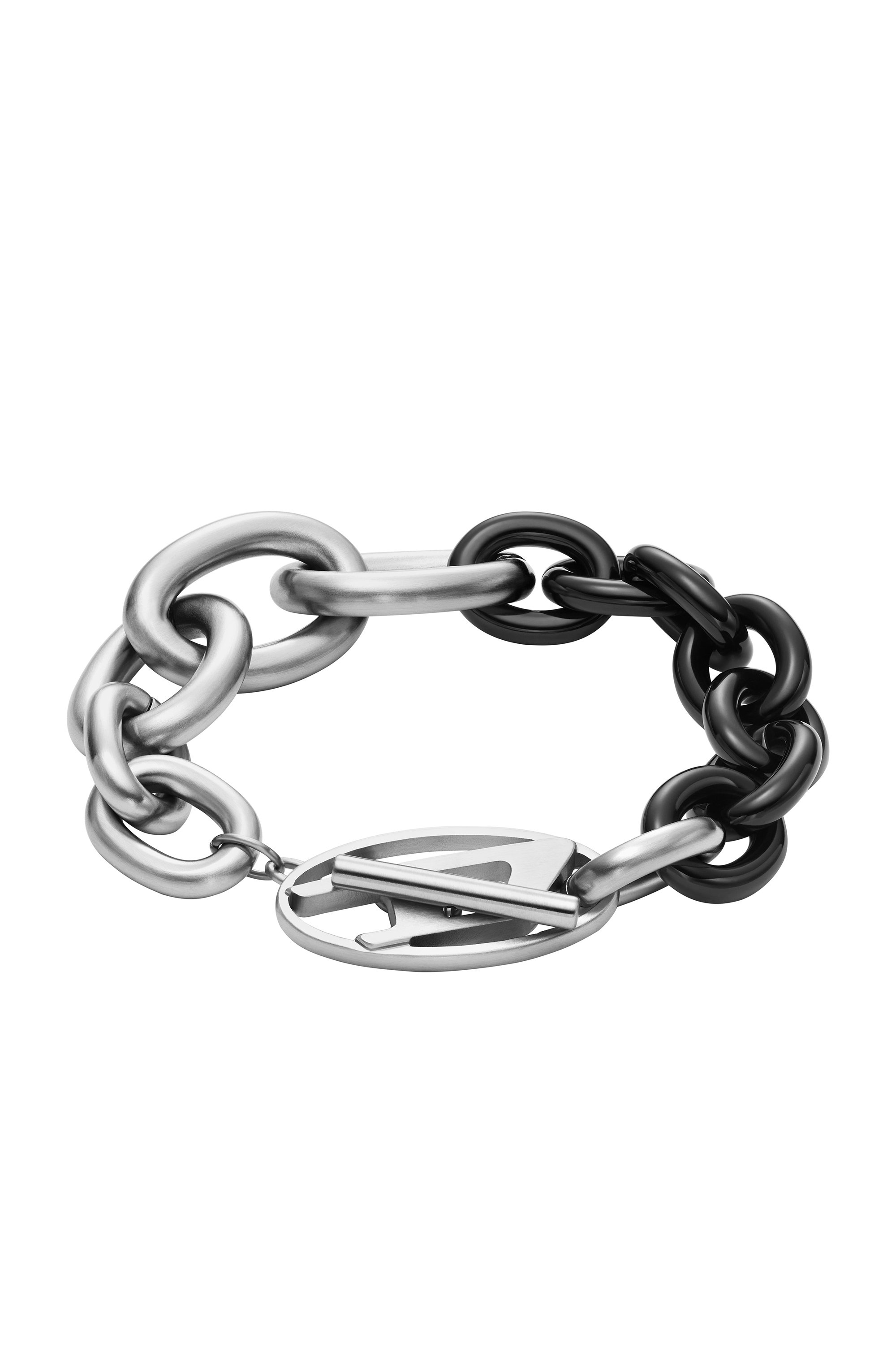 Diesel - DX1531931, Unisex's Two-Tone Stainless Steel Chain Bracelet in Silver/Black - 1