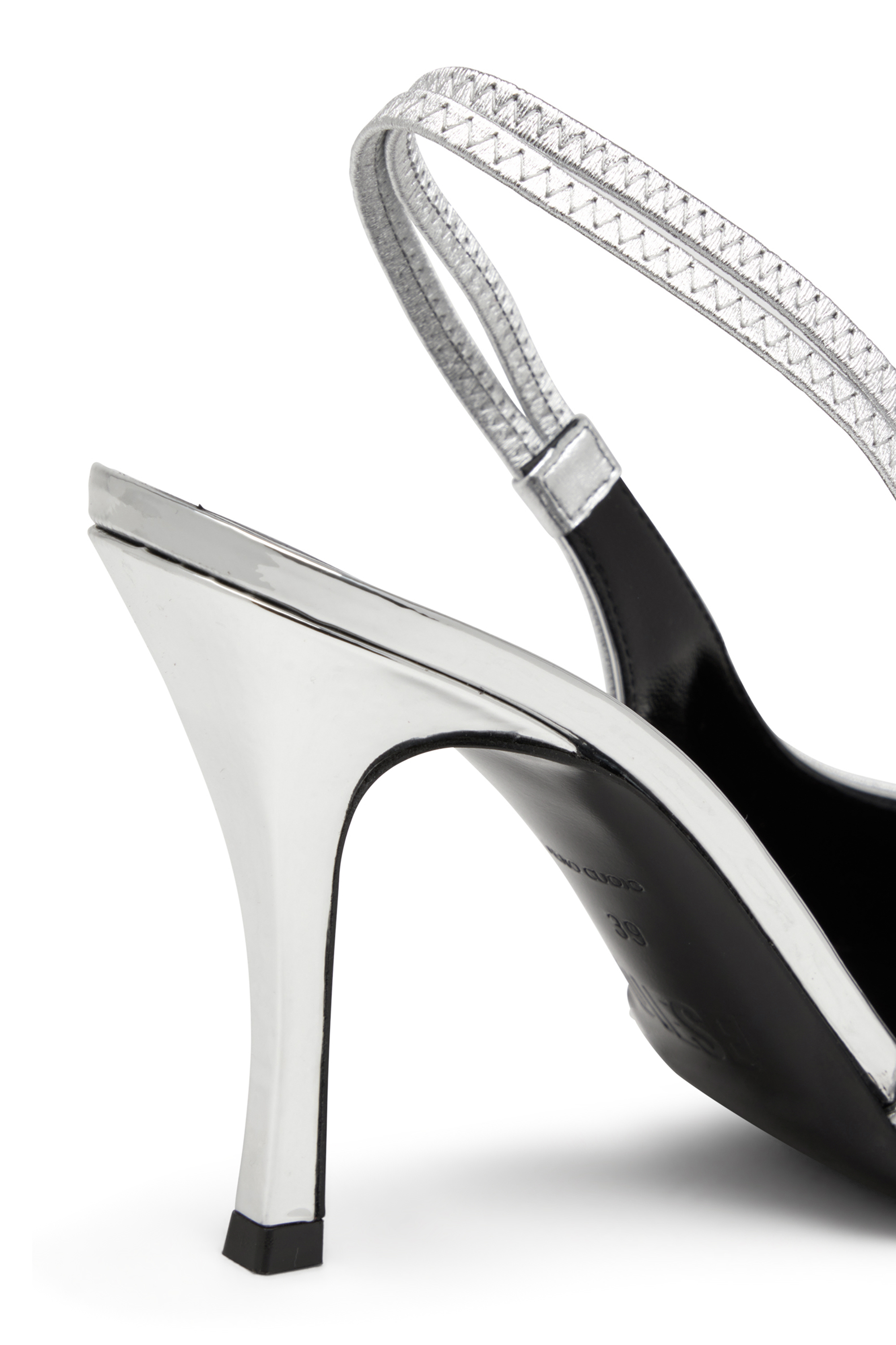 Diesel - D-VENUS SB, Woman's D-Venus-Slingback pumps with mirror finish in Silver - 4