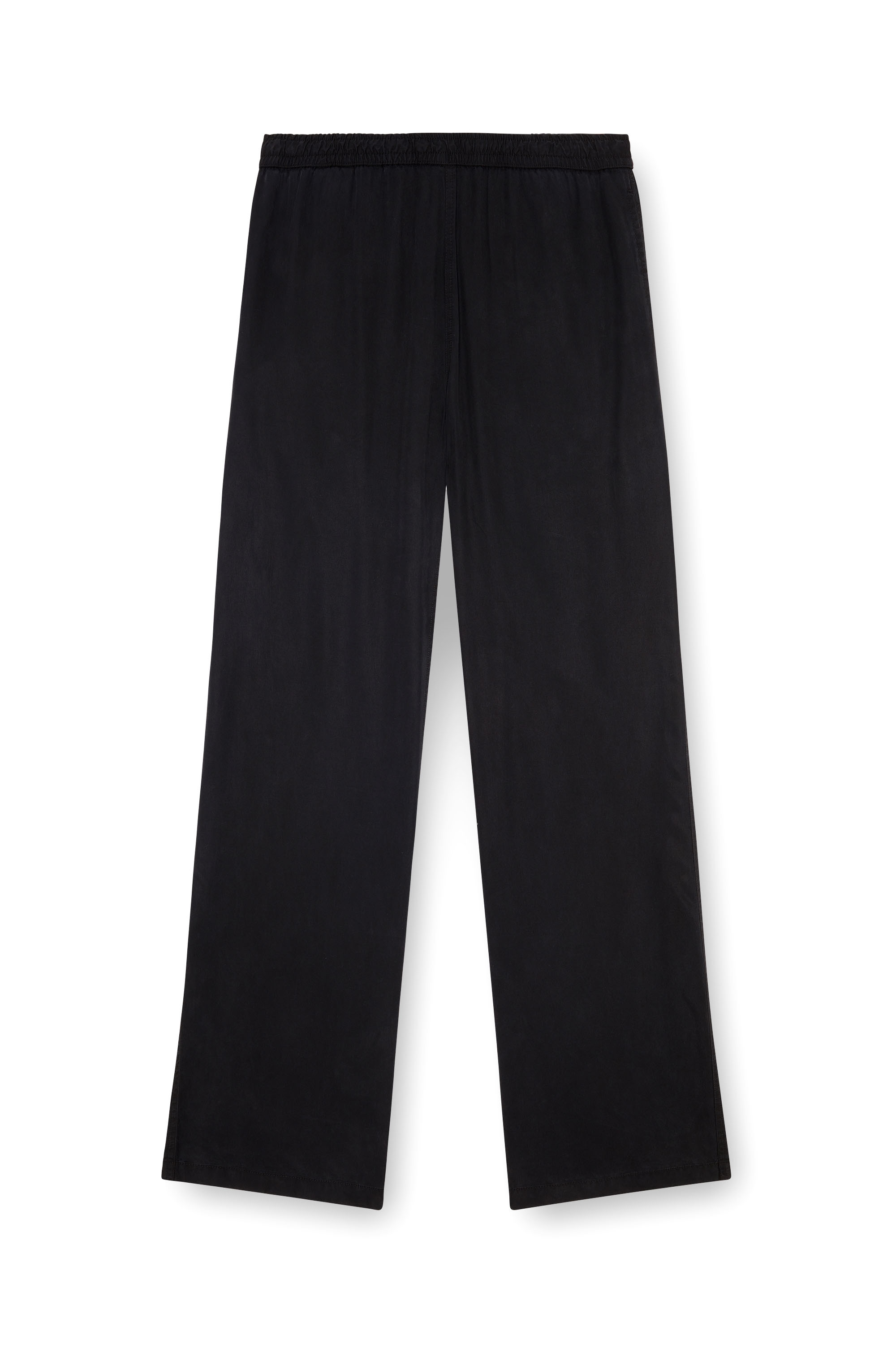 Diesel - P-DREYER-C, Man's Drawstring pants in faded twill in Black - 4