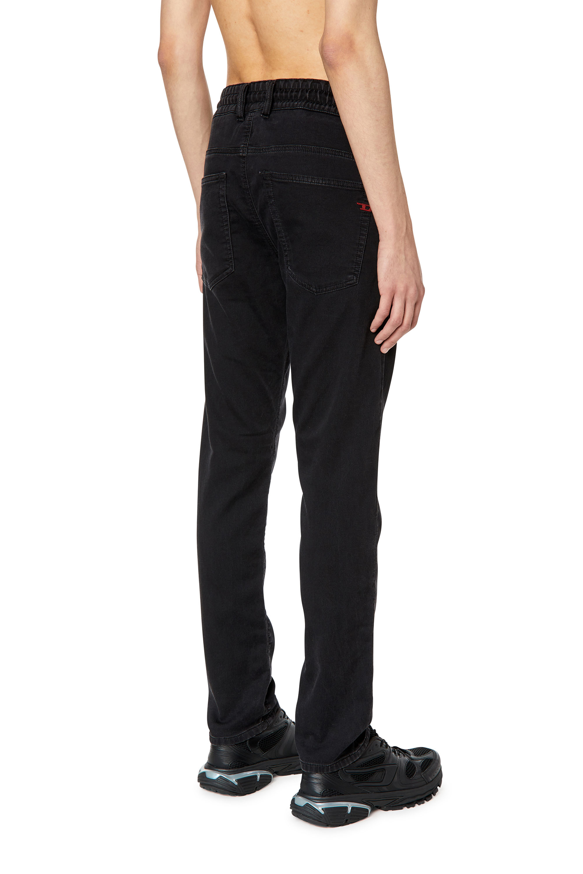 Diesel - Tapered 2030 D-Krooley Joggjeans® 068DX, Man's Tapered 2030 D-Krooley Joggjeans® in Black/Dark grey - 4