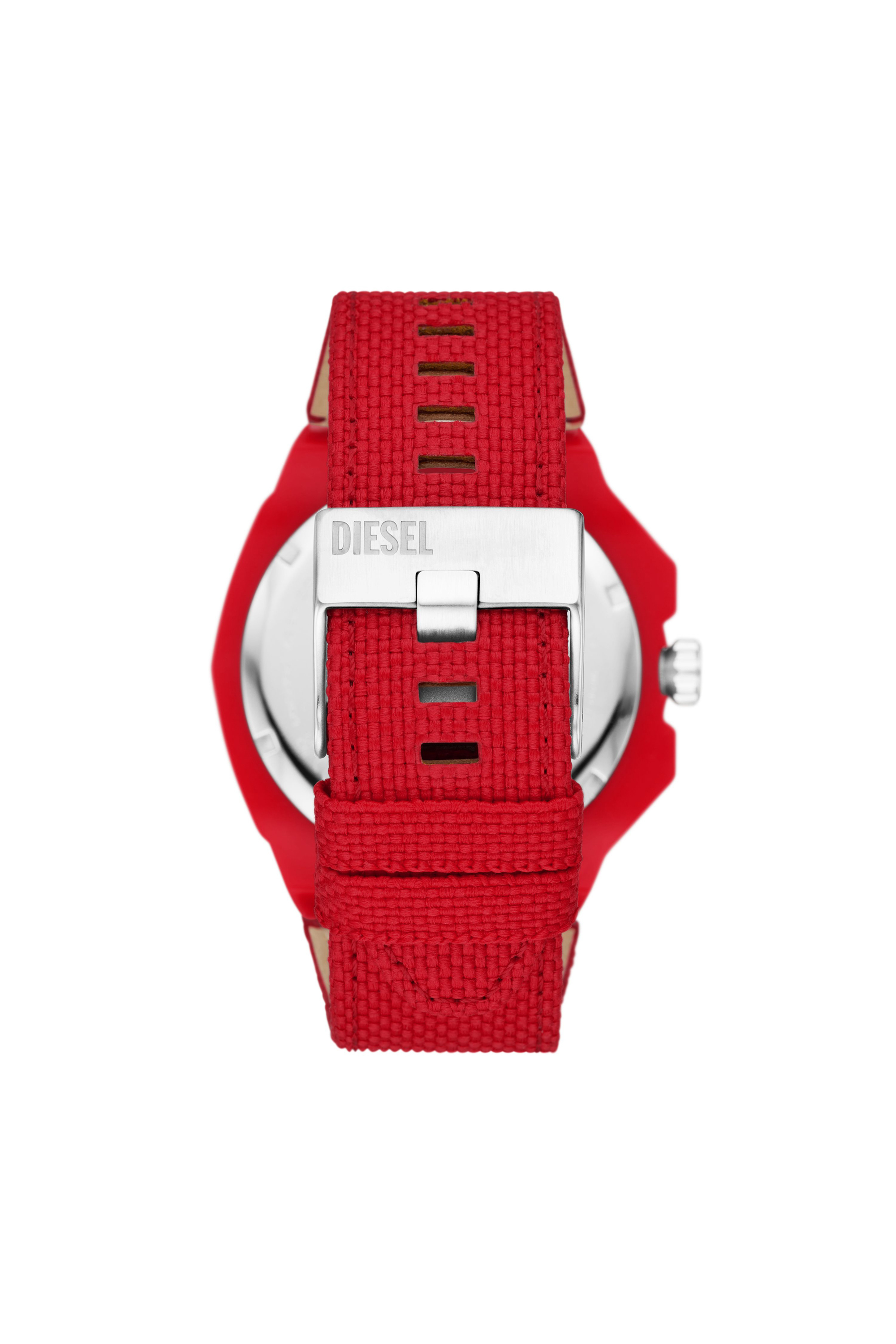 Diesel - DZ4621, Man's Framed Solar Red watch in Red/White - 2