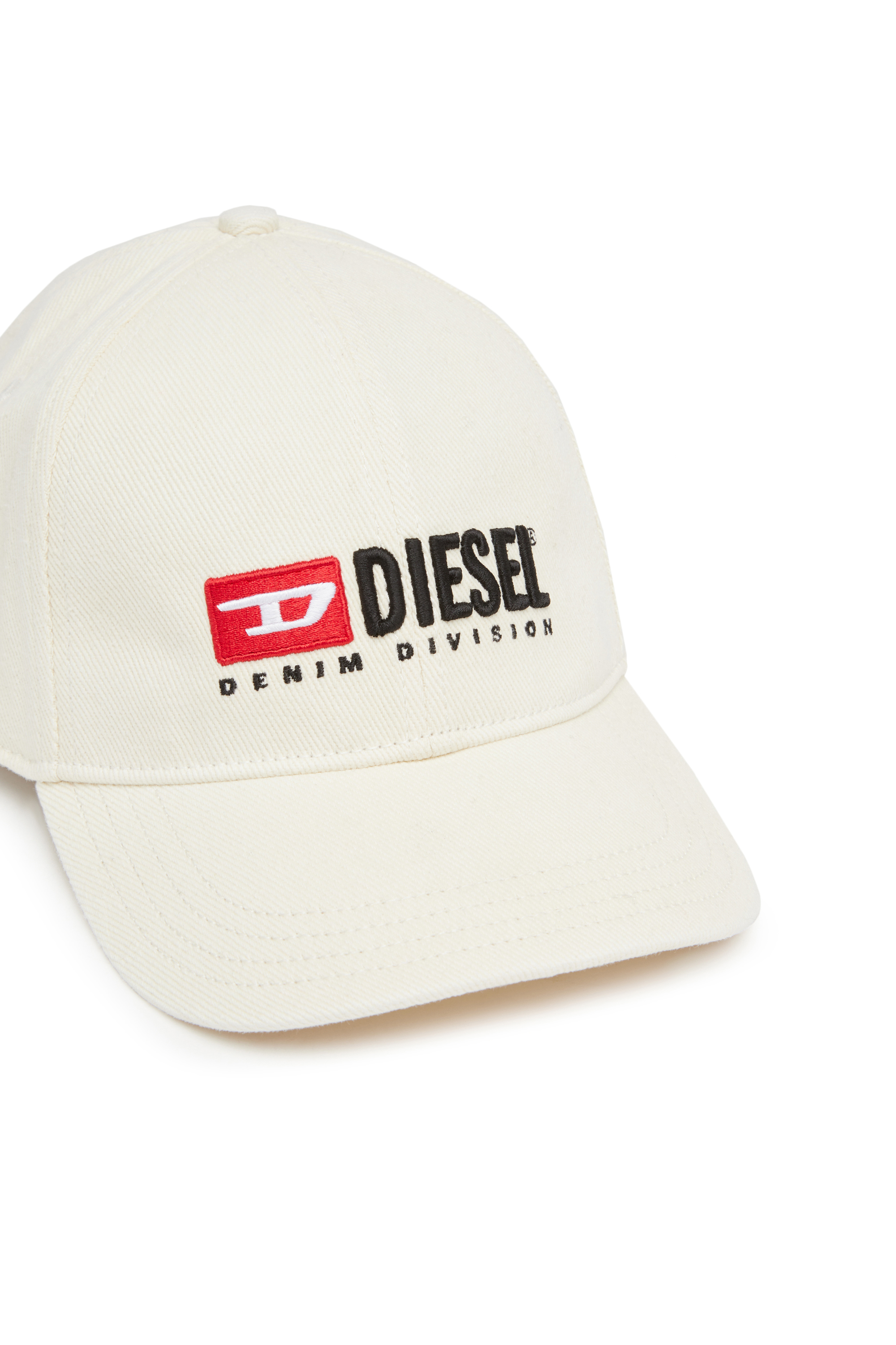 Diesel - CORRY-DIV-WASH, Man's Baseball cap with logo embroidery in White - 3