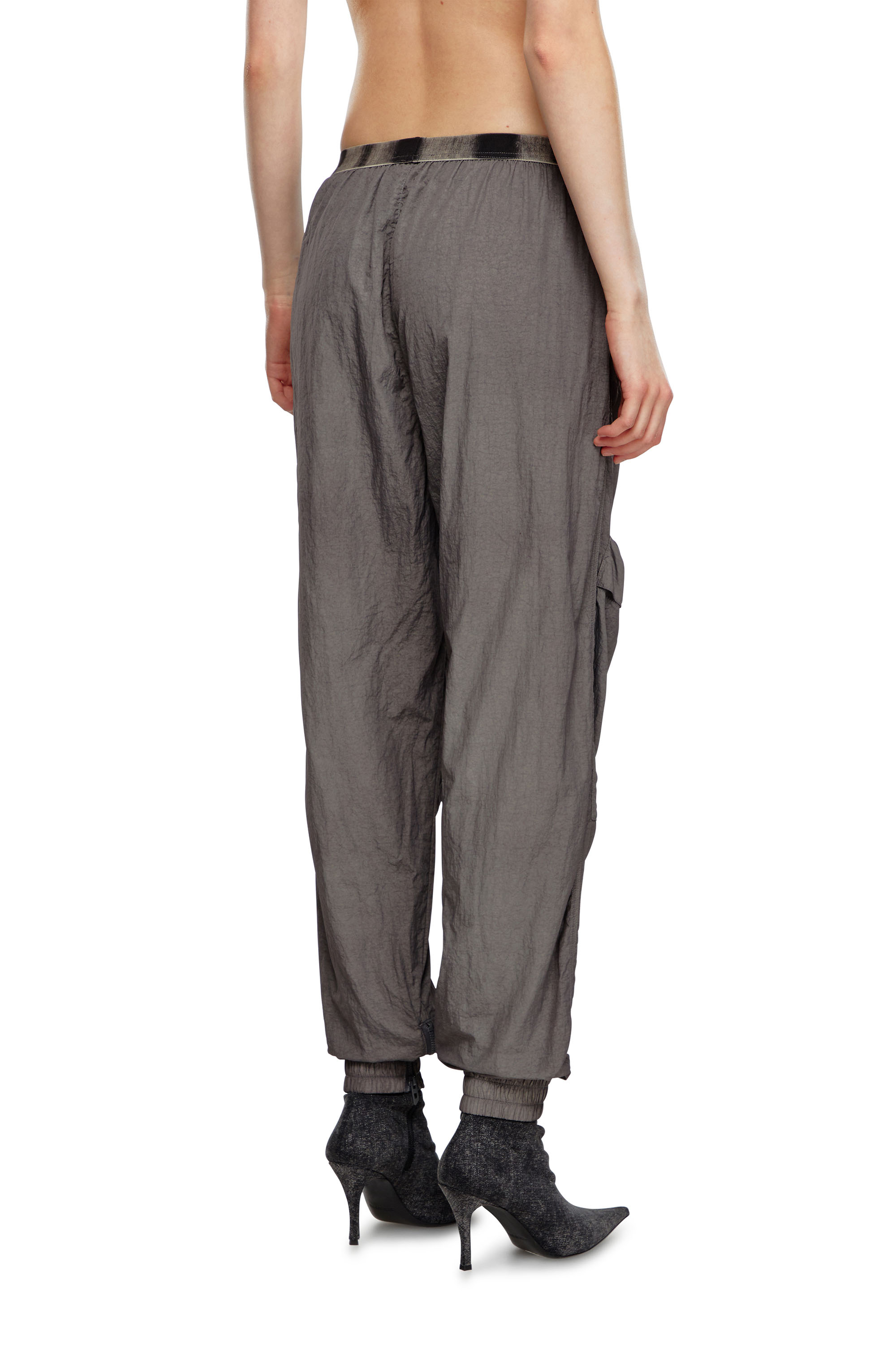 Diesel - P-ARADISE, Woman's Cargo pants in faded nylon in Grey - 2