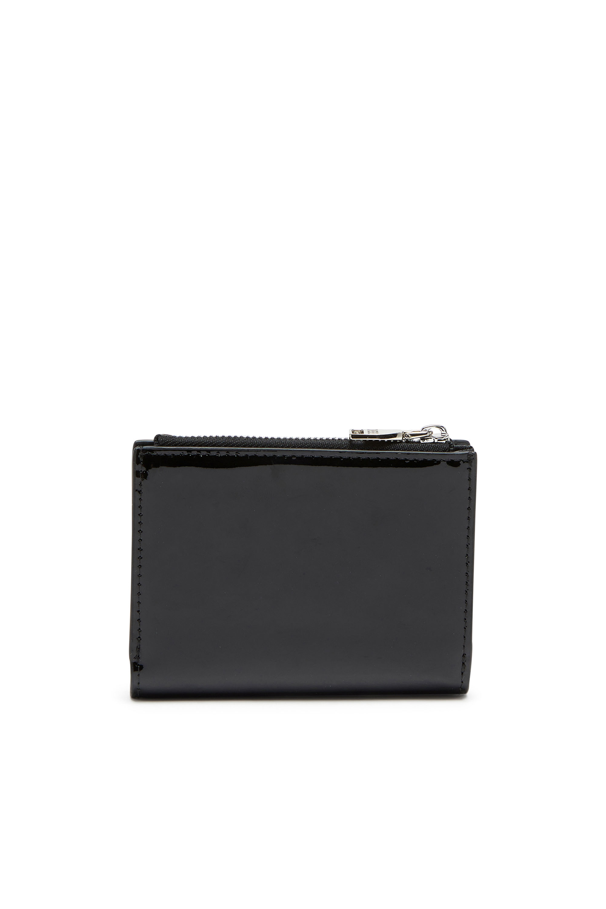 Diesel - PLAY BI-FOLD ZIP II, Cartera pequeña de cuero brillante Mujer in Negro - 2