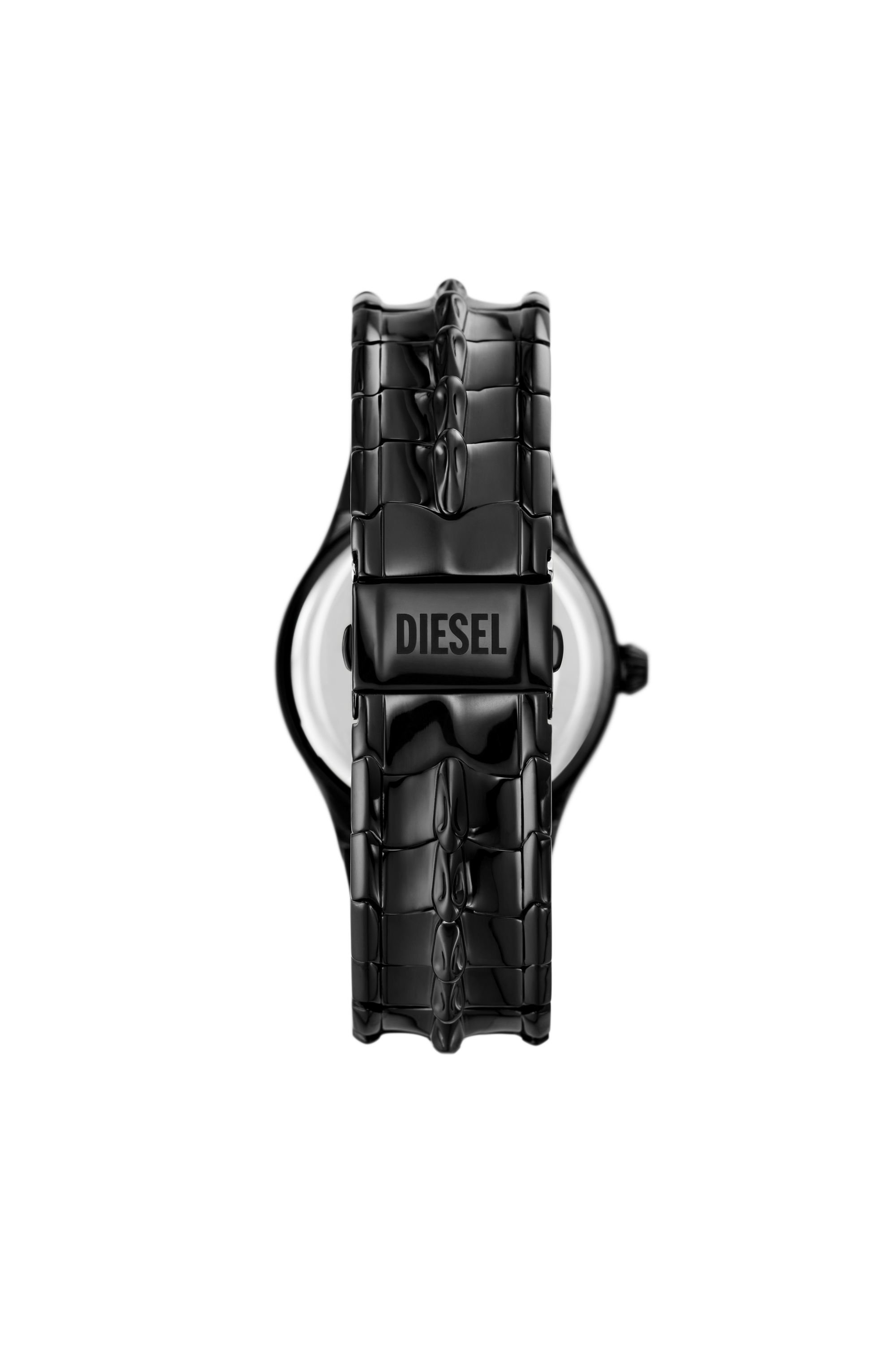 Diesel - DZ2198, Man's Vert three-hand date black stainless steel watch in Black - 2