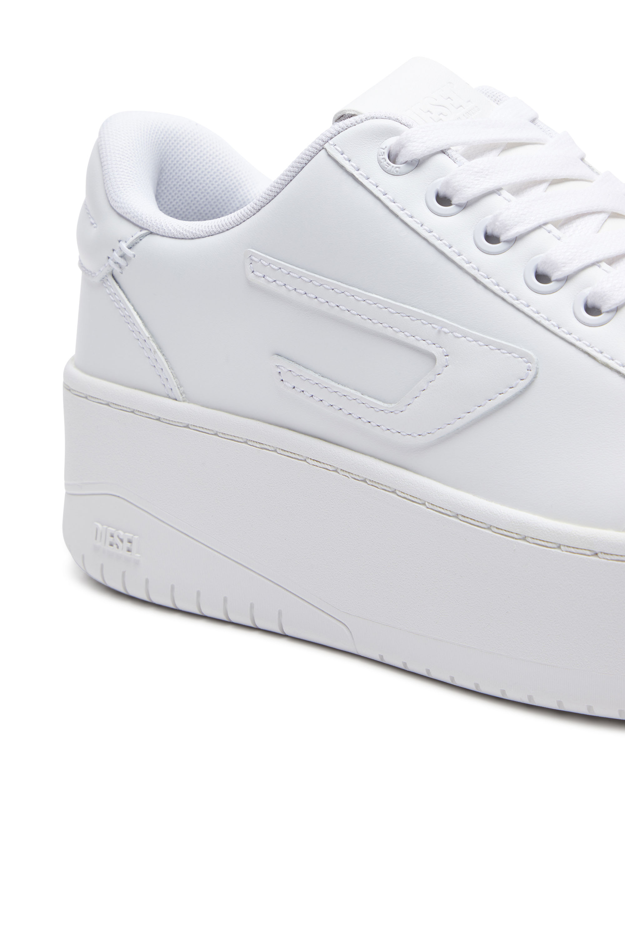 Diesel - S-ATHENE BOLD X, Woman's S-Athene Bold-Flatform sneakers in leather in White - 6