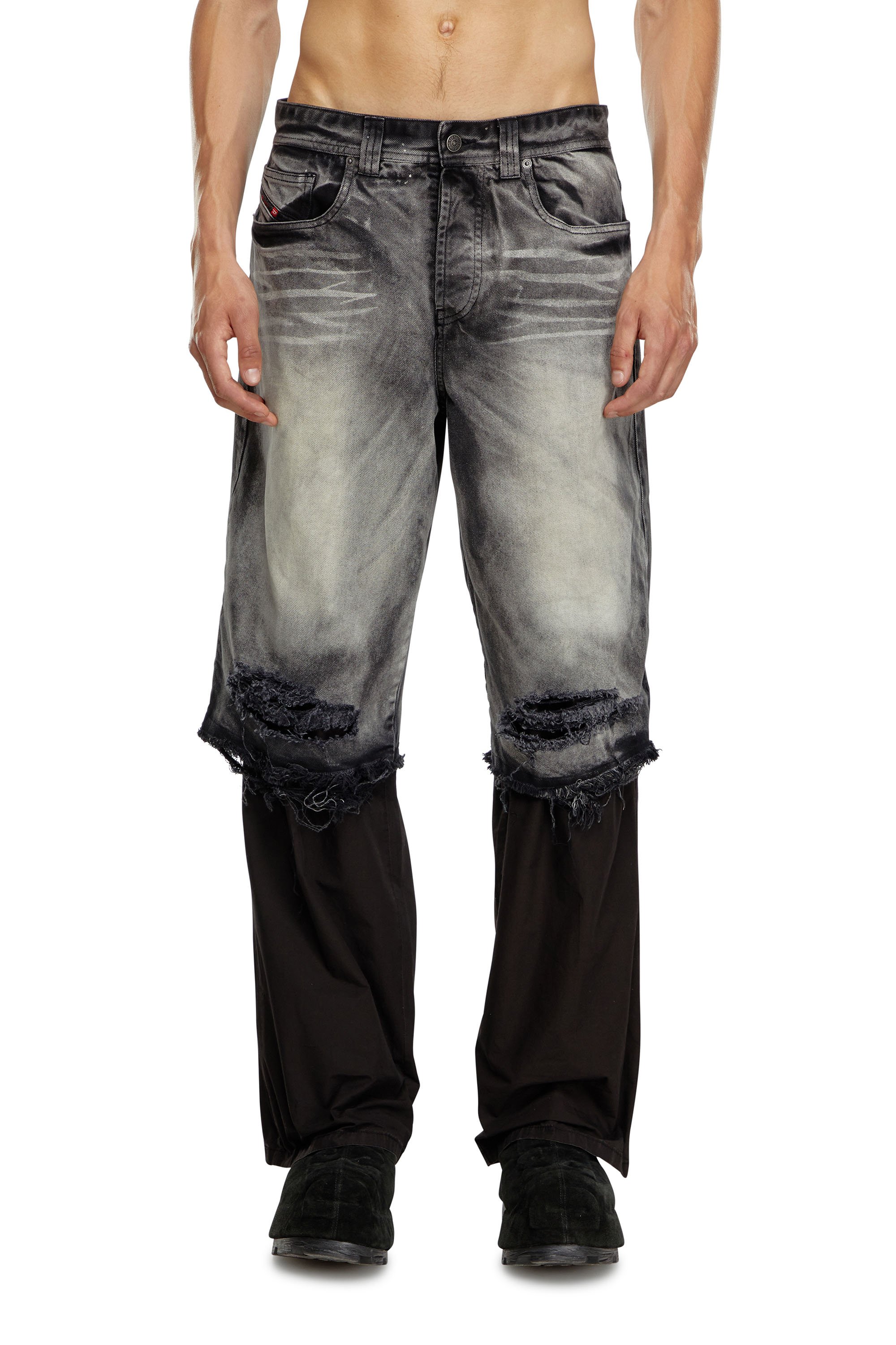 Diesel - P-HANS, Pantalones de 5 bolsillos con pernera en capas Hombre in Multicolor - 1