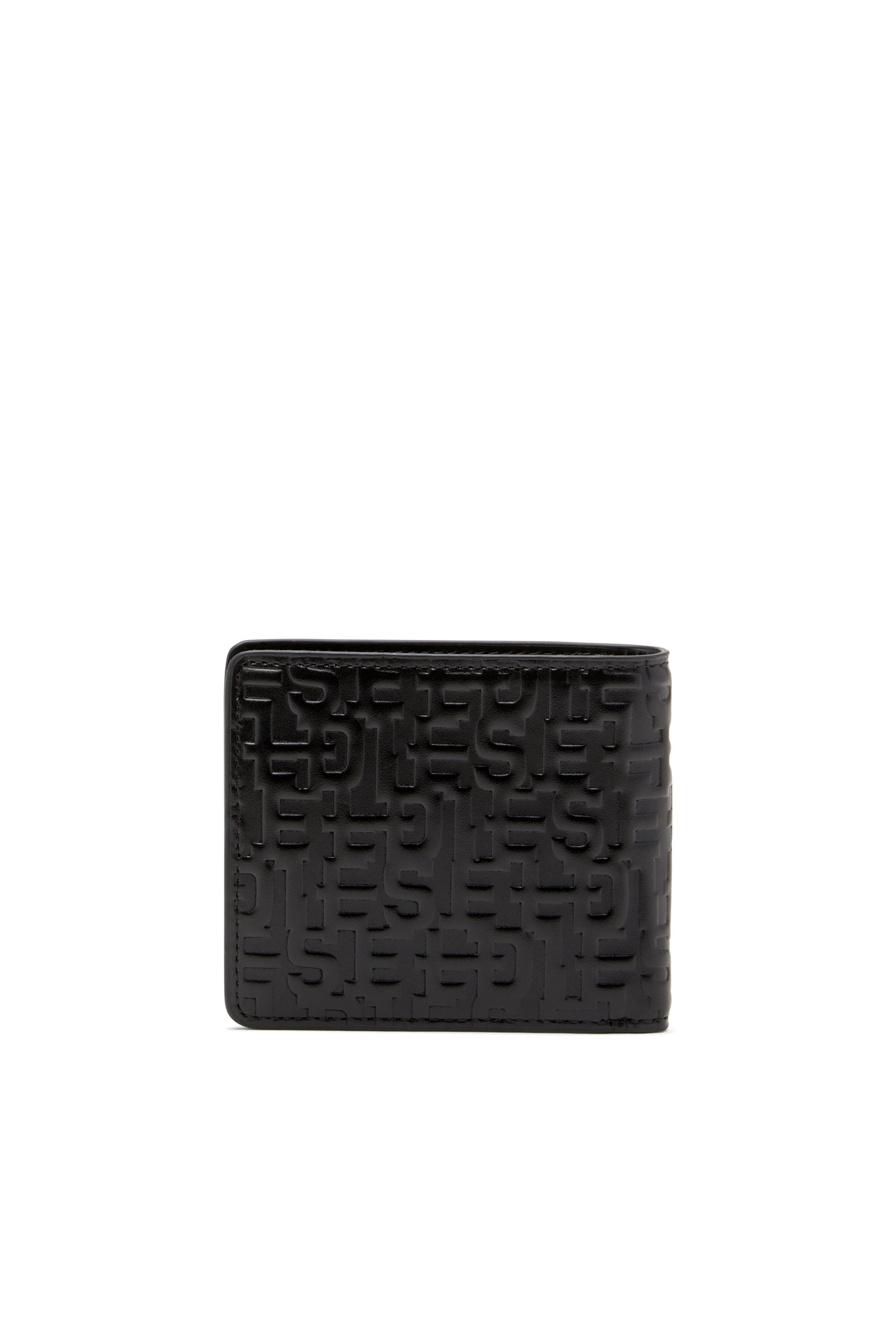 Diesel - PC MONOGRAM BI-FOLD COIN S, Cartera de cuero monogram que se pliega por la mitad Hombre in Negro - 2