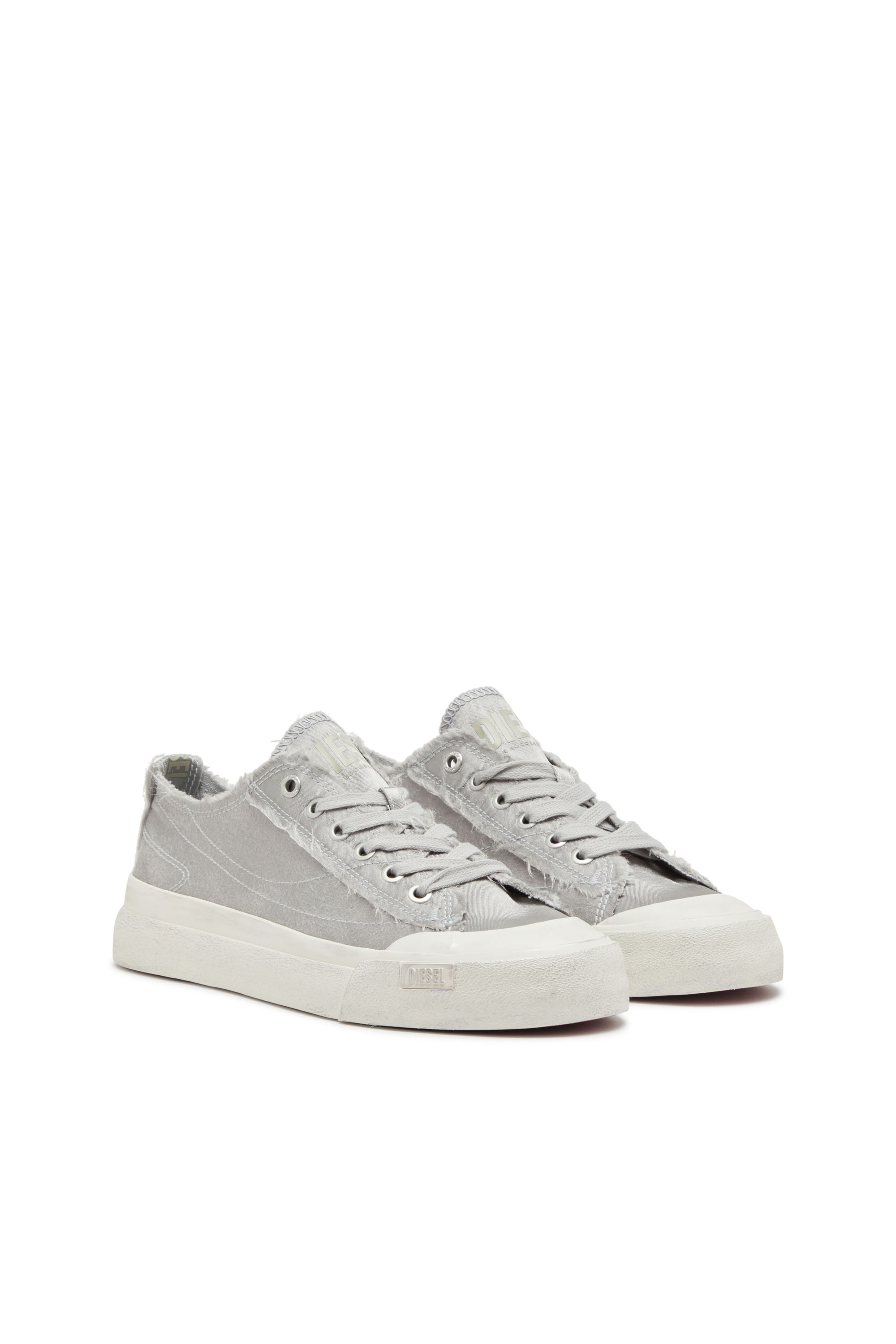 Diesel - S-ATHOS LOW W, S-Athos Low-Deportivas de satén desgastado Mujer in Gris - 2