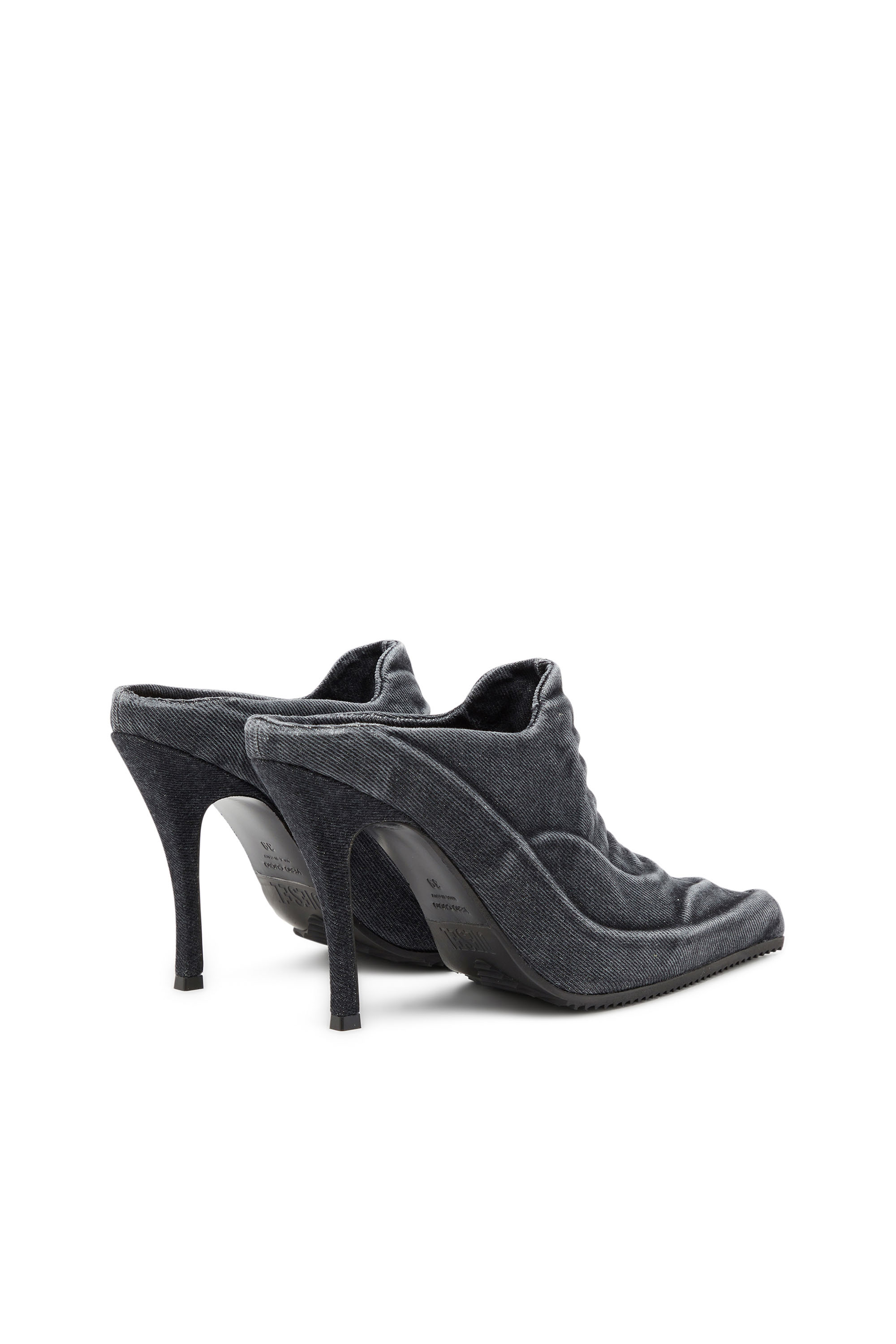 Diesel - D-CLOUD ML, Woman's D-Cloud-Mule in washed denim in Black - 3