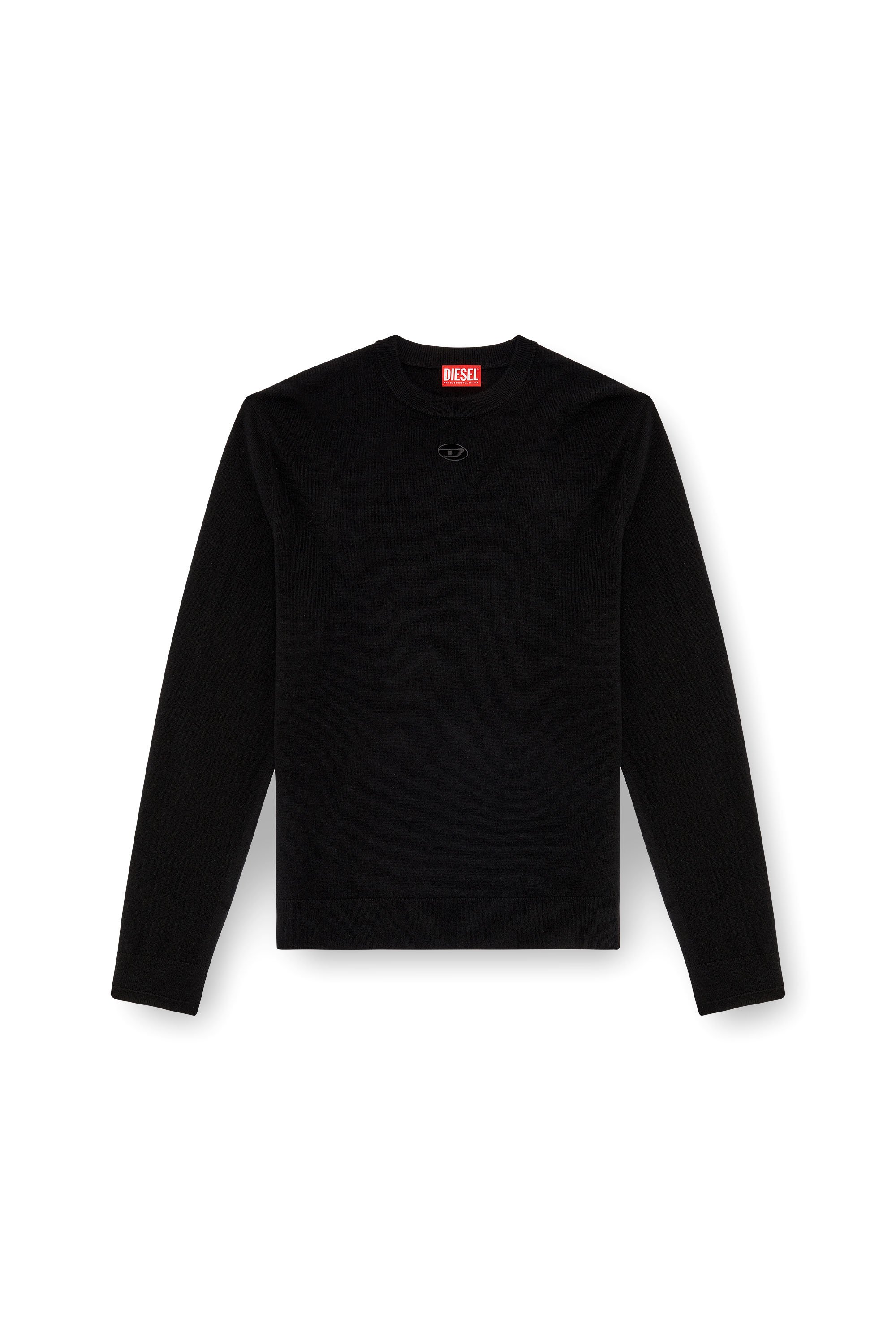 Diesel - K-VIERI, Man's Wool and cashmere jumper in Black - 6