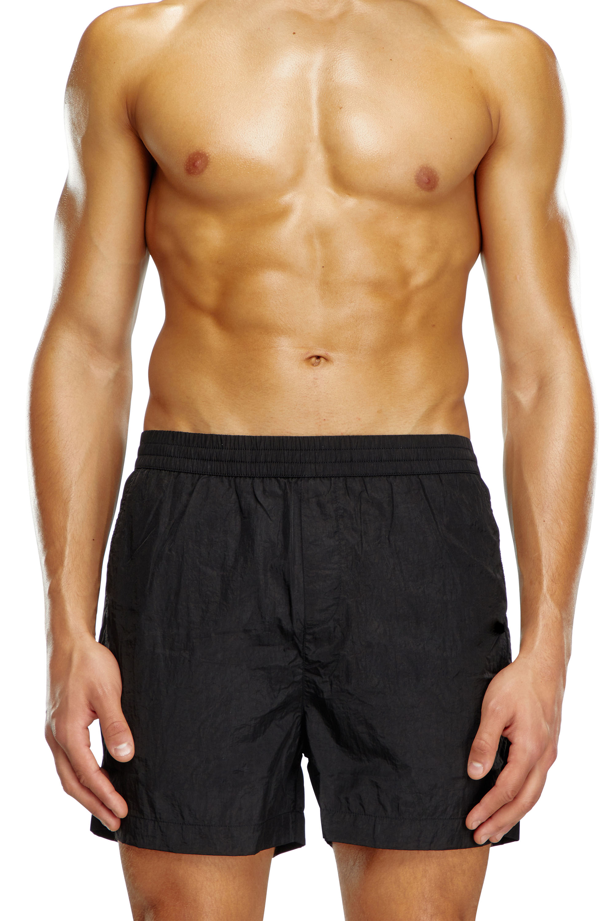 Diesel - BMBX-RIO-41CM-PARACHUTE, Man's Nylon board shorts in Black - 2