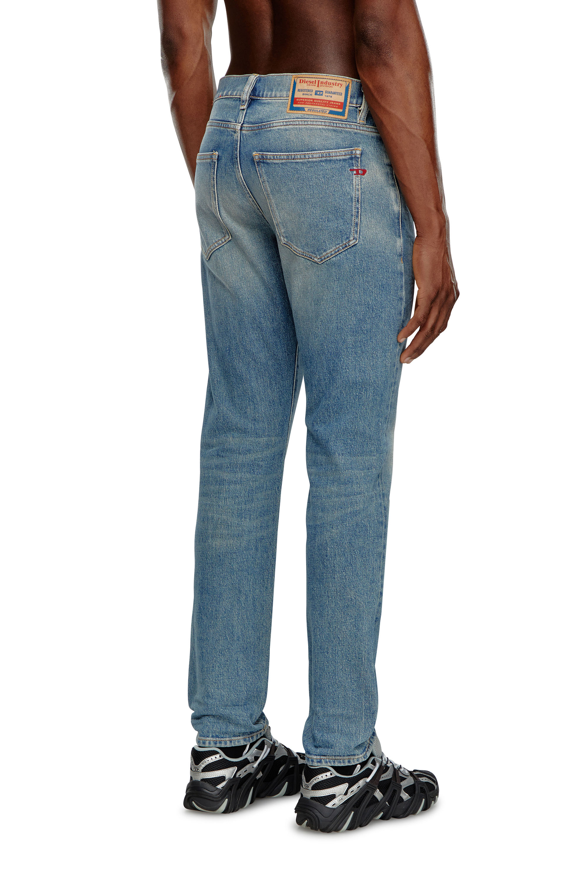 Diesel - Slim Jeans 2019 D-Strukt 09J55 Hombre, Azul Claro - 4