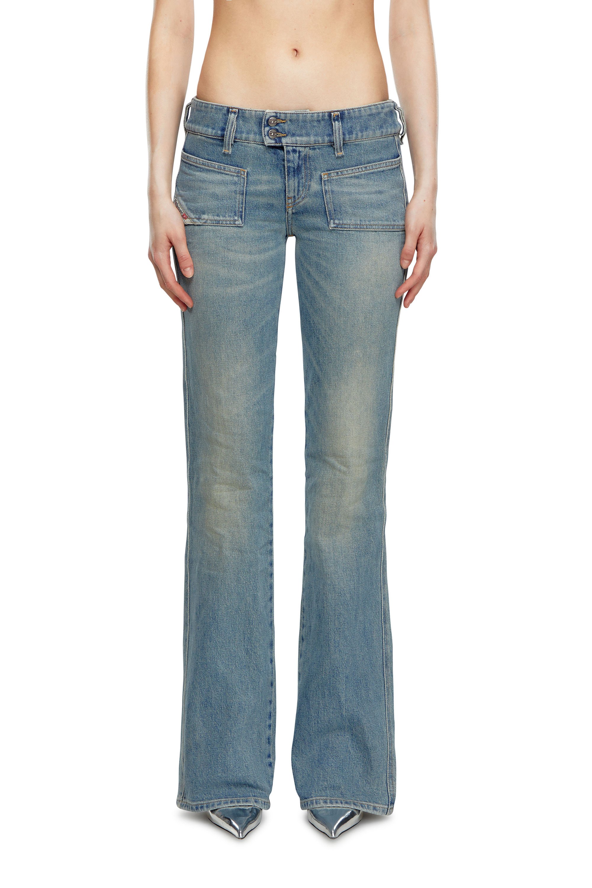 Diesel - Bootcut Jeans D-Hush 09J55 Mujer, Azul Claro - 1