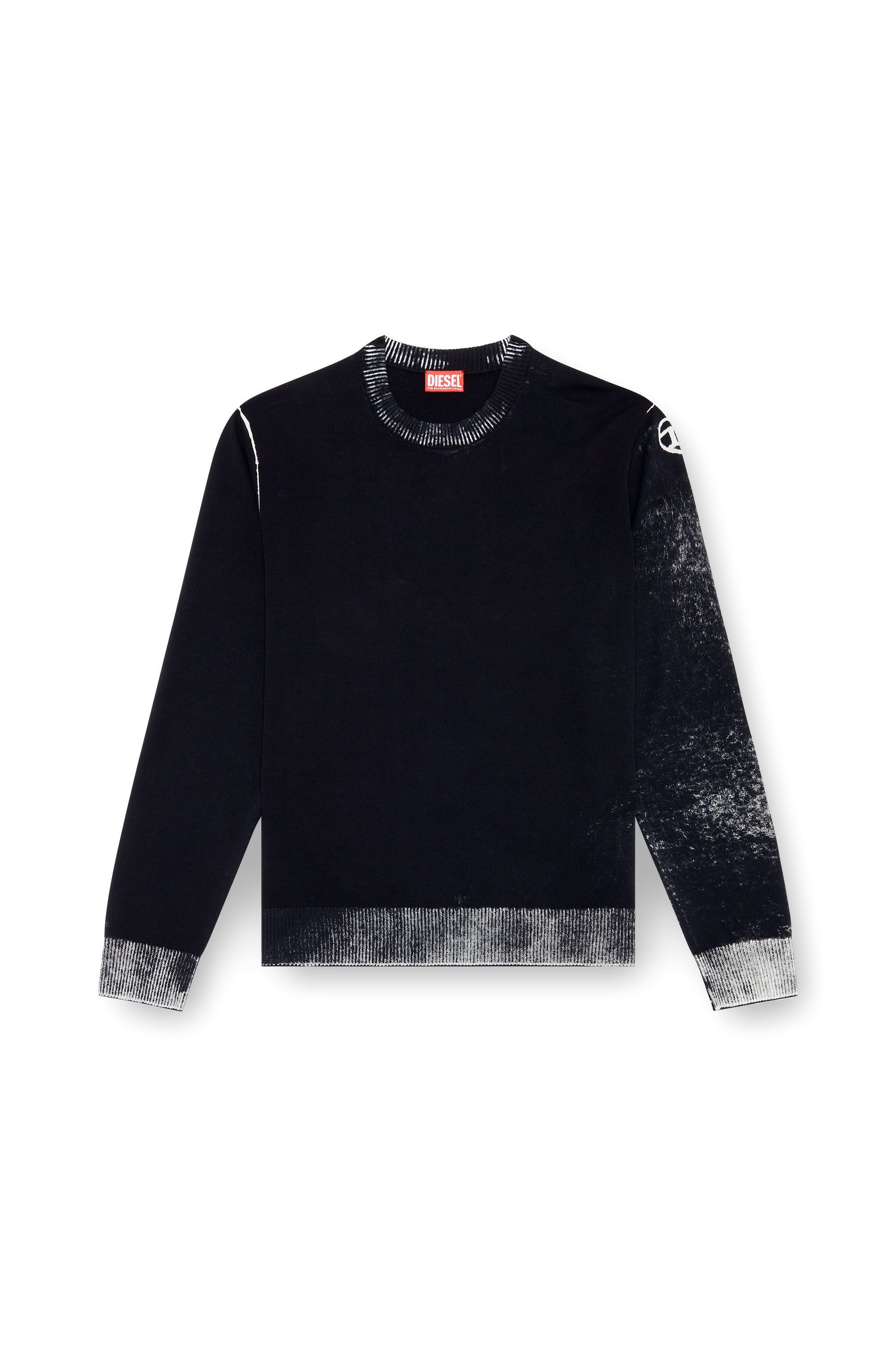 Diesel - K-LARENCE-B, Man's Reverse-print cotton jumper in Black - 5