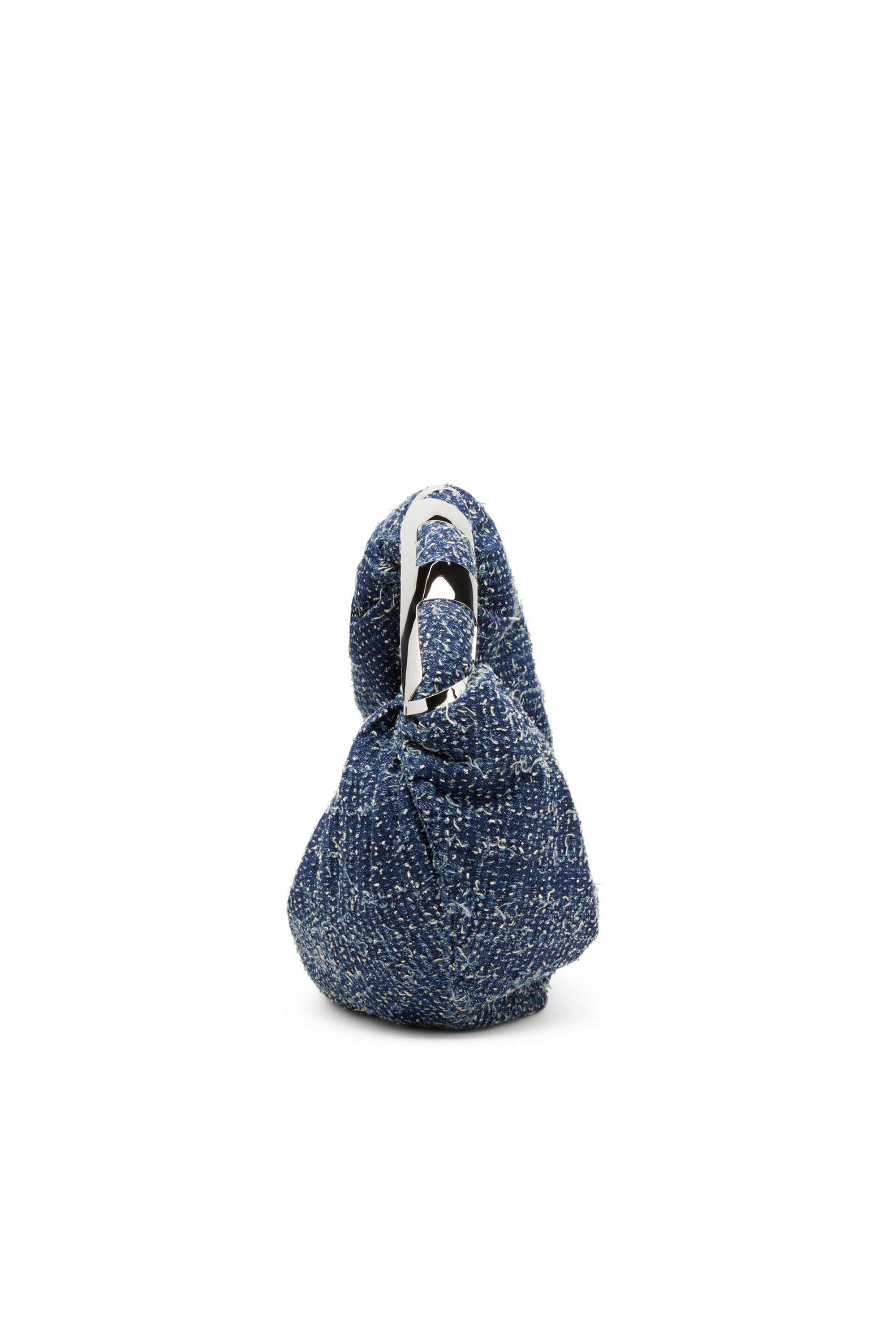 Diesel - GRAB-D HOBO S, Grab-D S-Bolso hobo en denim bouclé Mujer in Azul marino - 3