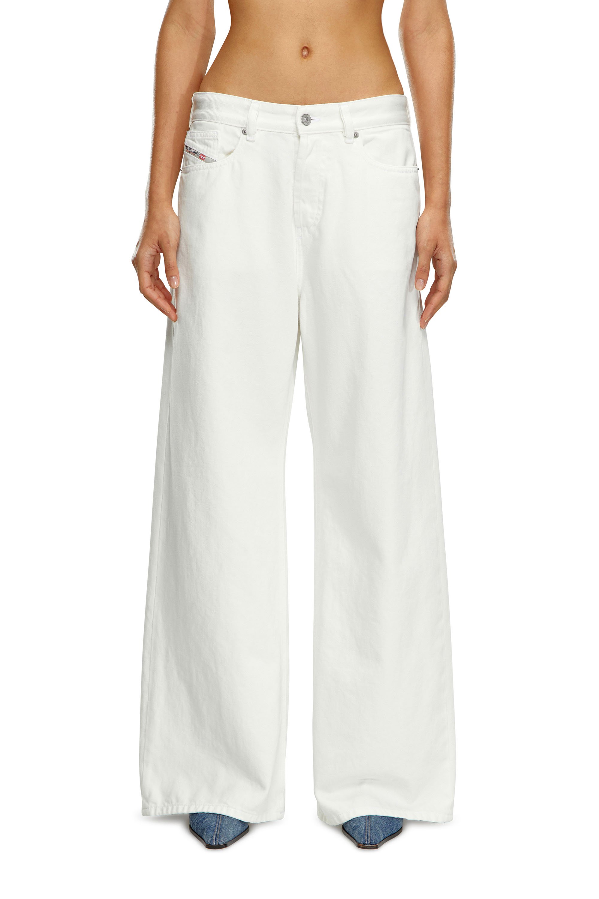 Diesel - Woman's Relaxed Jeans 1996 D-Sire 09I41, White - 2