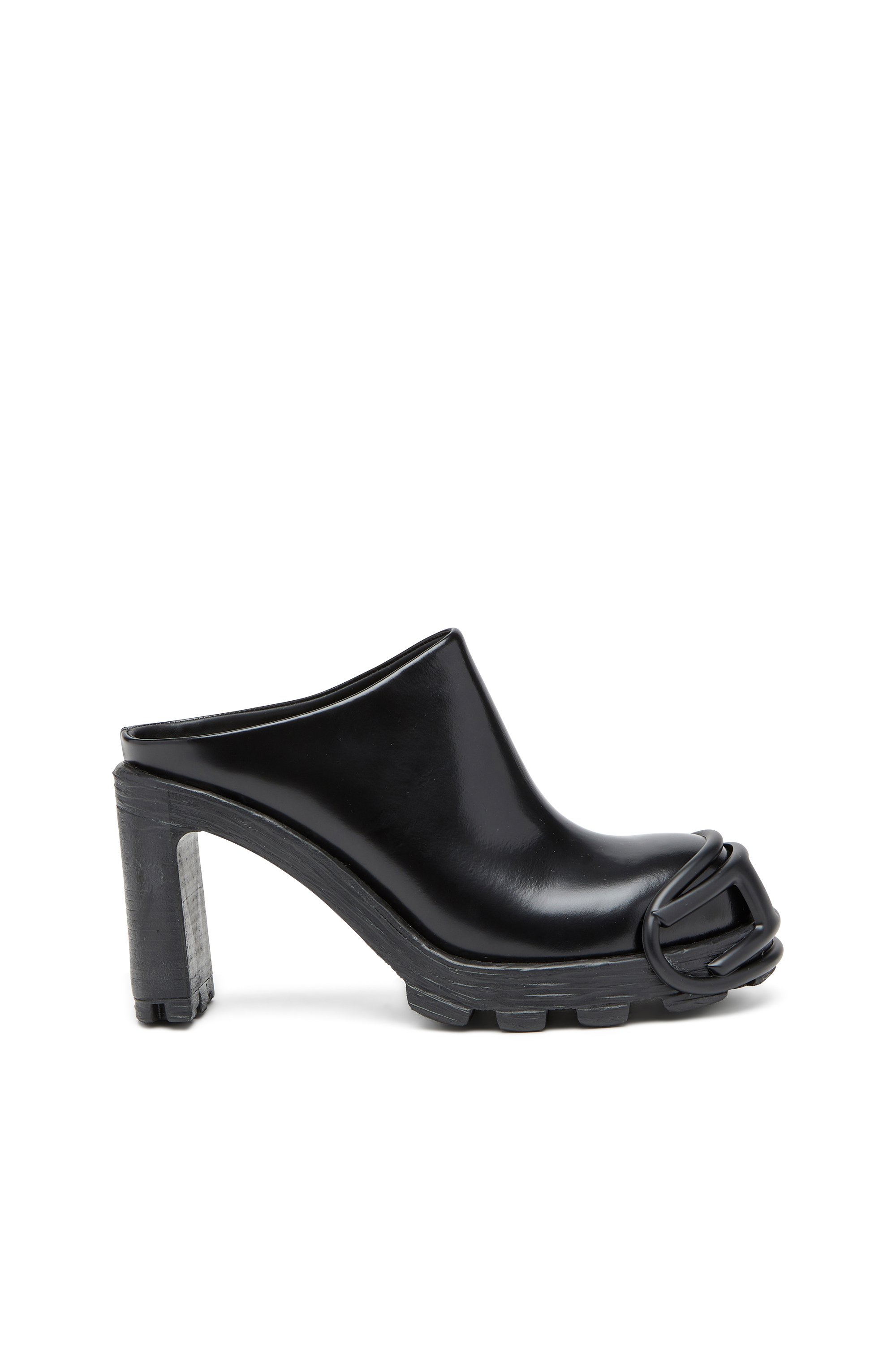 Diesel - D-HAMMER ML D W, D-Hammer-Zapatos sin talón con tacones con placa Oval D Mujer in Negro - 1