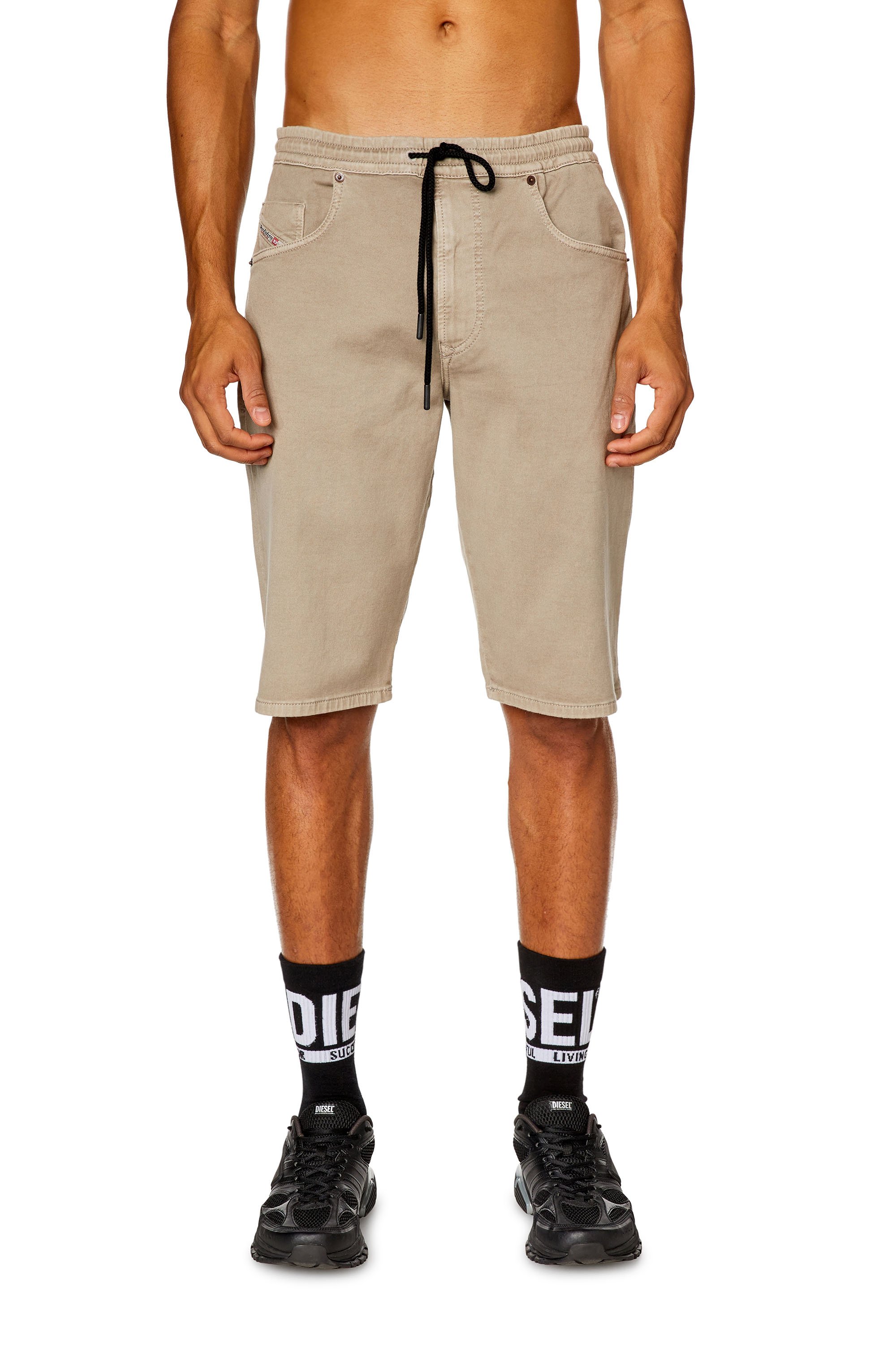 Diesel - 2033 D-KROOLEY-SHORT JOGG, Man's Chino shorts in JoggJeans in Grey - 1