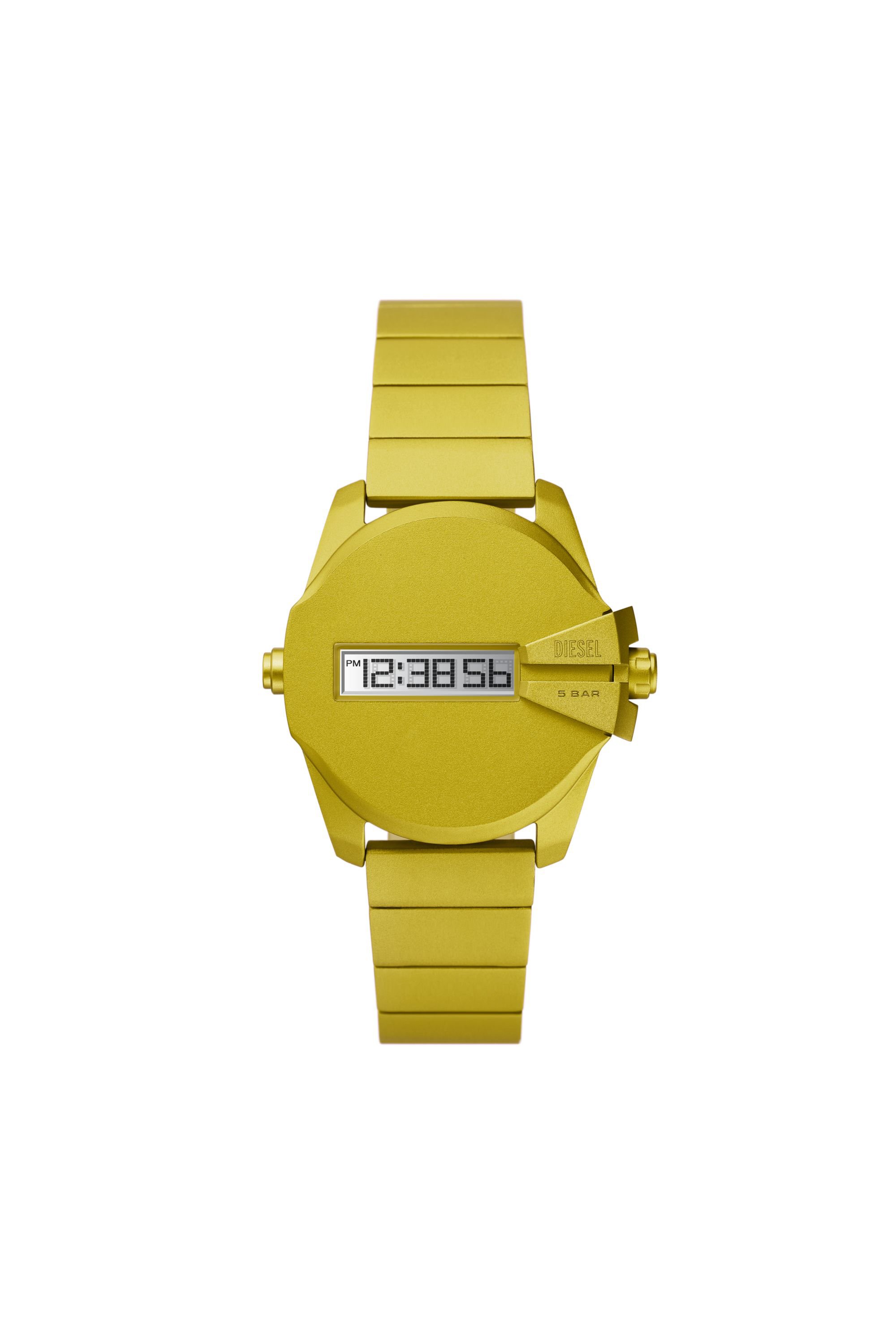 Diesel - DZ2207 WATCH, Man's Baby chief digital yellow aluminum watch in Yellow - 1