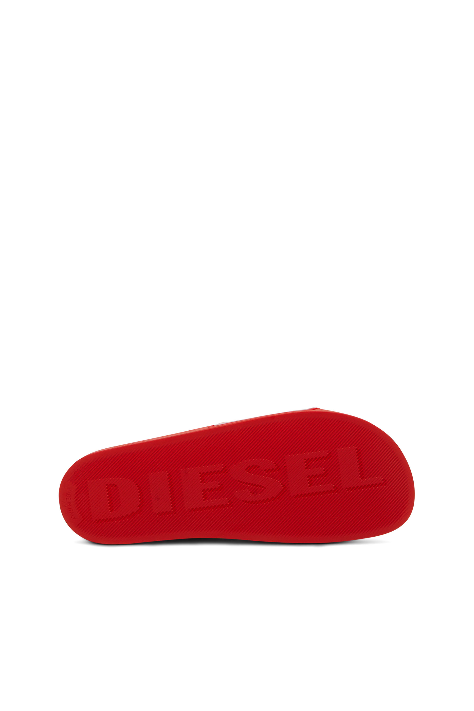 Diesel - SA-MAYEMI CC, Man's Sa-Mayemi-Pool slides with 3D logo in Red - 4