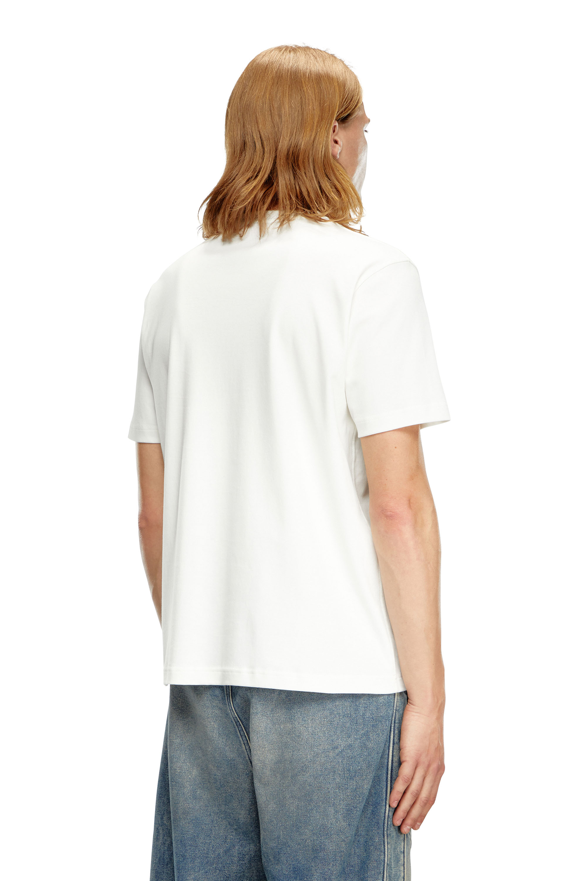 Diesel - T-ADJUST-DOVAL-PJ, Man's T-shirt with Oval D patch in White - 2